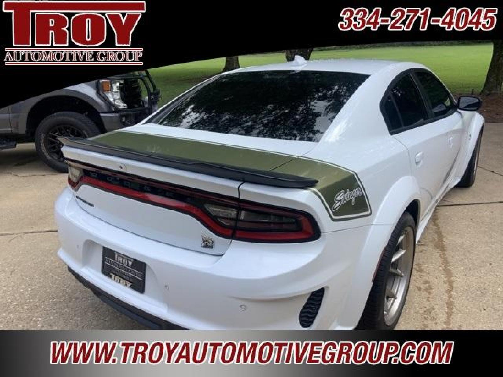 2023 White Knuckle Clearcoat /Black Dodge Charger R/T Scat Pack Widebody (2C3CDXGJ3PH) with an SRT HEMI 6.4L V8 MDS engine, Automatic transmission, located at 6812 Atlanta Hwy, Montgomery, AL, 36117, (334) 271-4045, 32.382118, -86.178673 - 1 of 300 Last Calls Swinger Edition<br> - Photo #12
