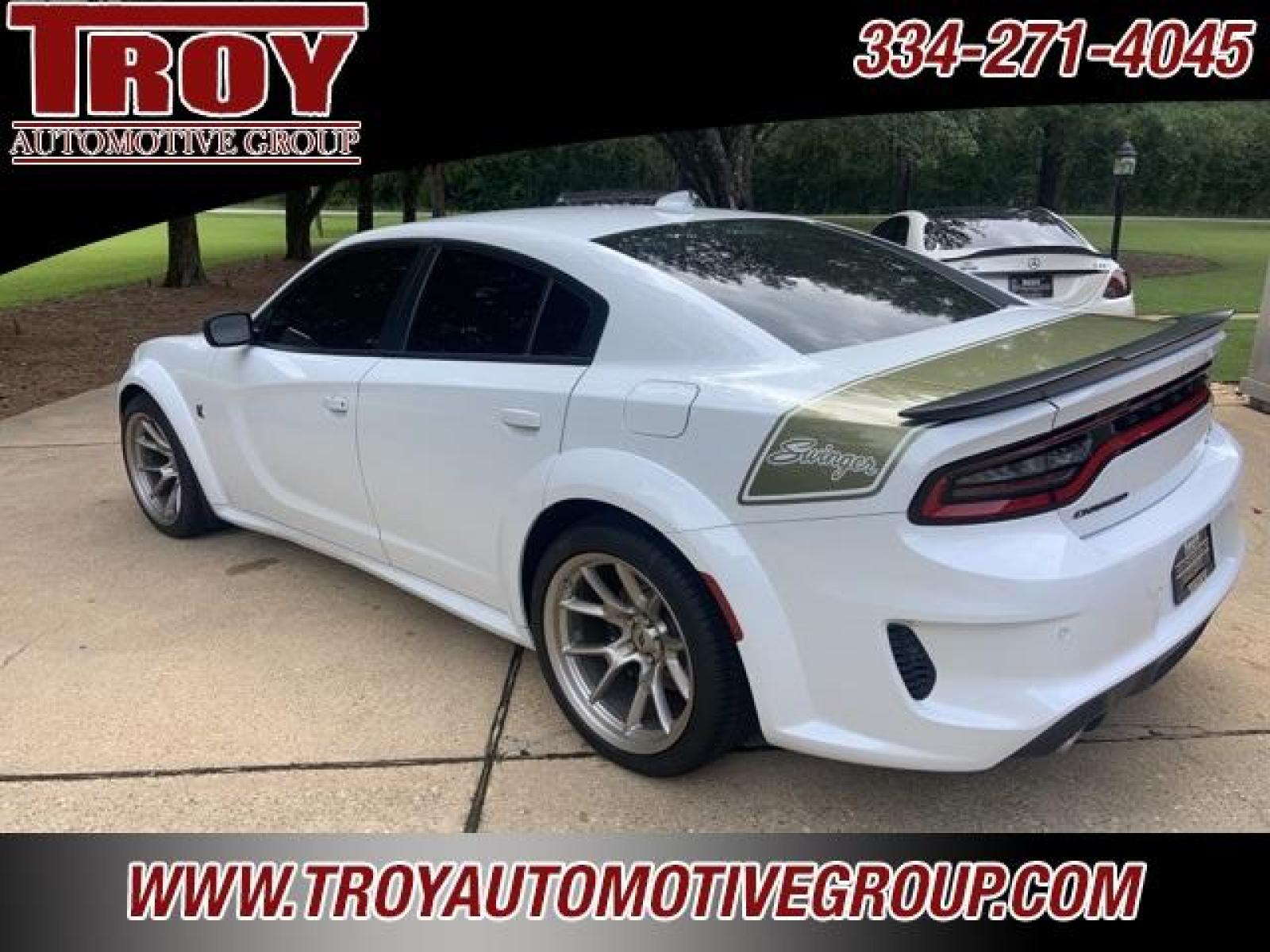 2023 White Knuckle Clearcoat /Black Dodge Charger R/T Scat Pack Widebody (2C3CDXGJ3PH) with an SRT HEMI 6.4L V8 MDS engine, Automatic transmission, located at 6812 Atlanta Hwy, Montgomery, AL, 36117, (334) 271-4045, 32.382118, -86.178673 - 1 of 300 Last Calls Swinger Edition<br> - Photo #15