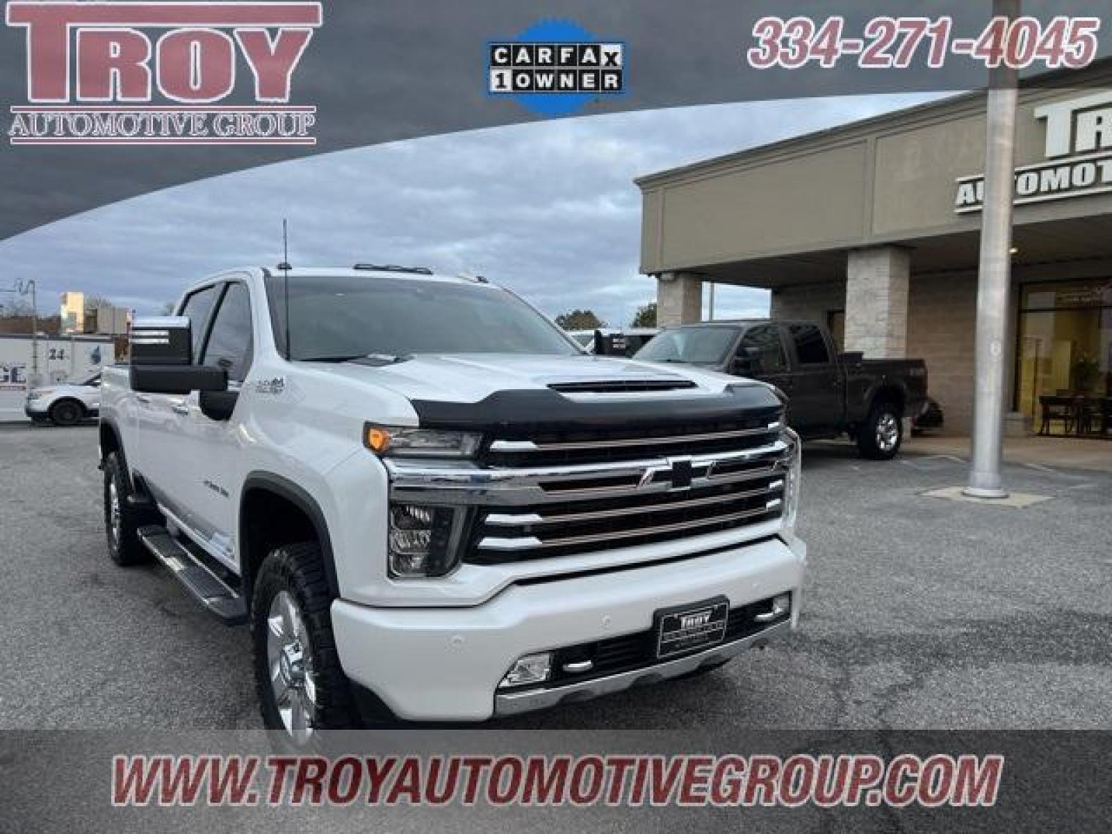 2022 Summit White /Jet Black Chevrolet Silverado 2500HD High Country (1GC4YREY4NF) with an Duramax 6.6L V8 Turbodiesel engine, Automatic transmission, located at 6812 Atlanta Hwy, Montgomery, AL, 36117, (334) 271-4045, 32.382118, -86.178673 - 2022' Chevrolet Silverado 2500 HD High Country, 37k miles, One-Owner Truck, 6.6Ltr Duramax Diesel, Allison Automatic Transmission, Heated/Cooled Seats, Power Sliding Moonroof, Technology Pkg (Heads Up Display, Surround View Cameras, Camera fed Rear View Camera), Lane Change Assist, Adaptive Cruise C - Photo #2
