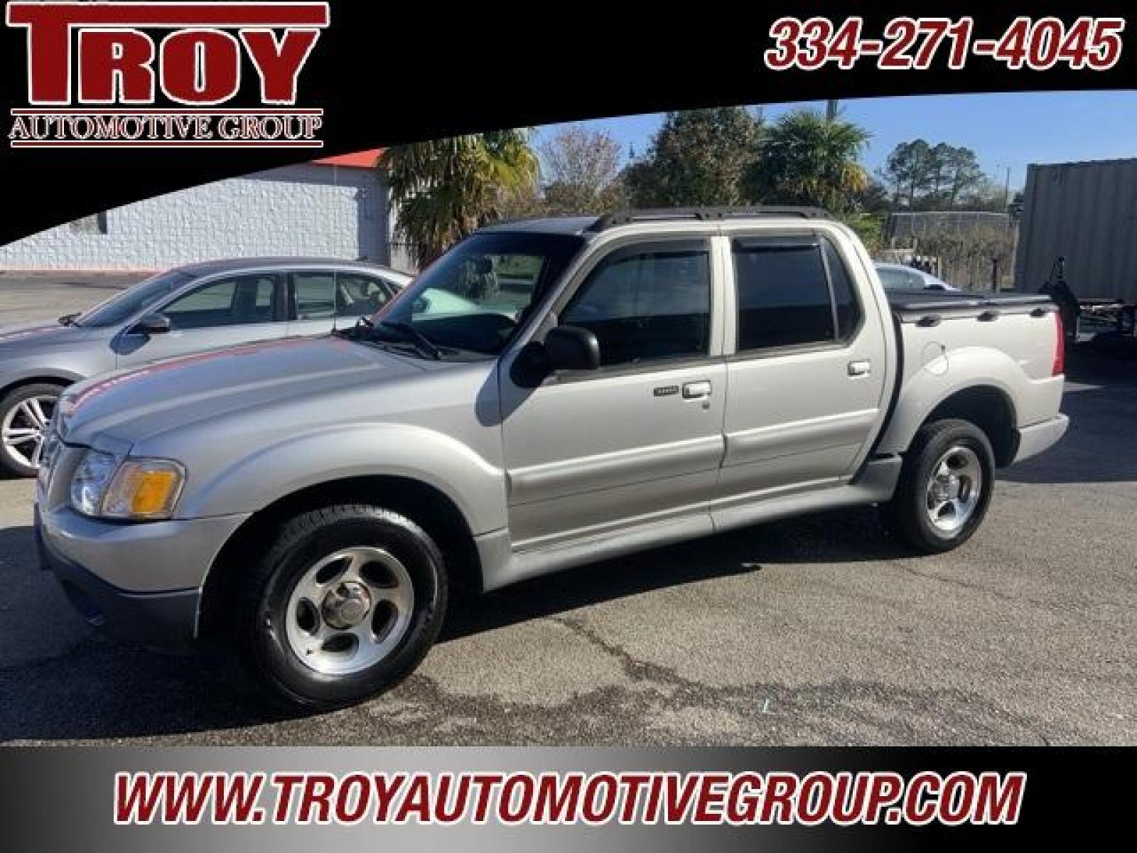 2005 Silver Birch Clearcoat Metallic /Medium Pebble Ford Explorer Sport Trac XLT (1FMZU67K55U) with an 4.0L V6 SOHC Flex Fuel engine, Automatic transmission, located at 6812 Atlanta Hwy, Montgomery, AL, 36117, (334) 271-4045, 32.382118, -86.178673 - ABS brakes, Alloy wheels, Illuminated entry, Remote keyless entry.<br><br><br>Silver Birch Clearcoat Metallic 2005 Ford Explorer Sport Trac XLT RWD 4.0L V6 SOHC Flex Fuel 5-Speed Automatic with Overdrive<br><br>Financing Available---Top Value for Trades. - Photo #0