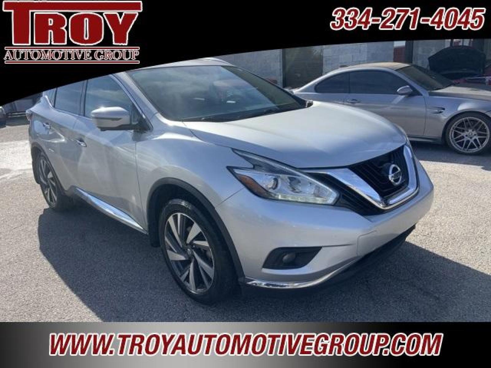 2016 Brilliant Silver Metallic /Brown Nissan Murano Platinum (5N1AZ2MG5GN) with an 3.5L V6 DOHC engine, CVT transmission, located at 6812 Atlanta Hwy, Montgomery, AL, 36117, (334) 271-4045, 32.382118, -86.178673 - Brilliant Silver Metallic 2016 Nissan Murano Platinum FWD 3.5L V6 DOHC CVT with Xtronic<br><br>Financing Available---Top Value for Trades.<br><br>21/28 City/Highway MPG - Photo #8