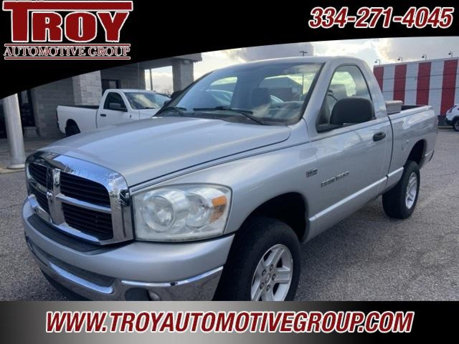 2007 Bright Silver Metallic Clearcoat /Medium Slate Gray Dodge Ram 1500 SLT (1D7HU16297J) with an HEMI 5.7L V8 Multi Displacement engine, Automatic transmission, located at 6812 Atlanta Hwy, Montgomery, AL, 36117, (334) 271-4045, 32.382118, -86.178673 - 1-Owner!!<br>4 x 4 !<br>Alloys!<br>Power Seat!!<br>5.7 V8 Hemi!!<br> - Photo #2