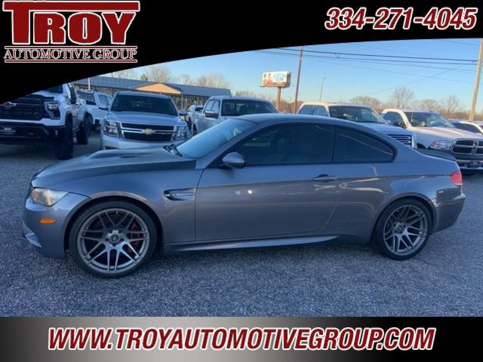 2008 Space Gray Metallic /Silver Novillo BMW M3 Base (WBSWD93578P) with an 4.0L V8 DOHC 32V engine, Automatic transmission, located at 6812 Atlanta Hwy, Montgomery, AL, 36117, (334) 271-4045, 32.382118, -86.178673 - Previous Salvage Title Car! Air Bag Light On!! <br>$3000 Forgestar Performance Wheels and Tires!!<br>Space Gray Metallic 2008 BMW M3 RWD 4.0L V8 DOHC 32V 7-Speed Automatic<br><br>Financing Available---Top Value for Trades.<br><br><br>Awards:<br> * 2008 KBB.com Brand Image Awards - Photo #2