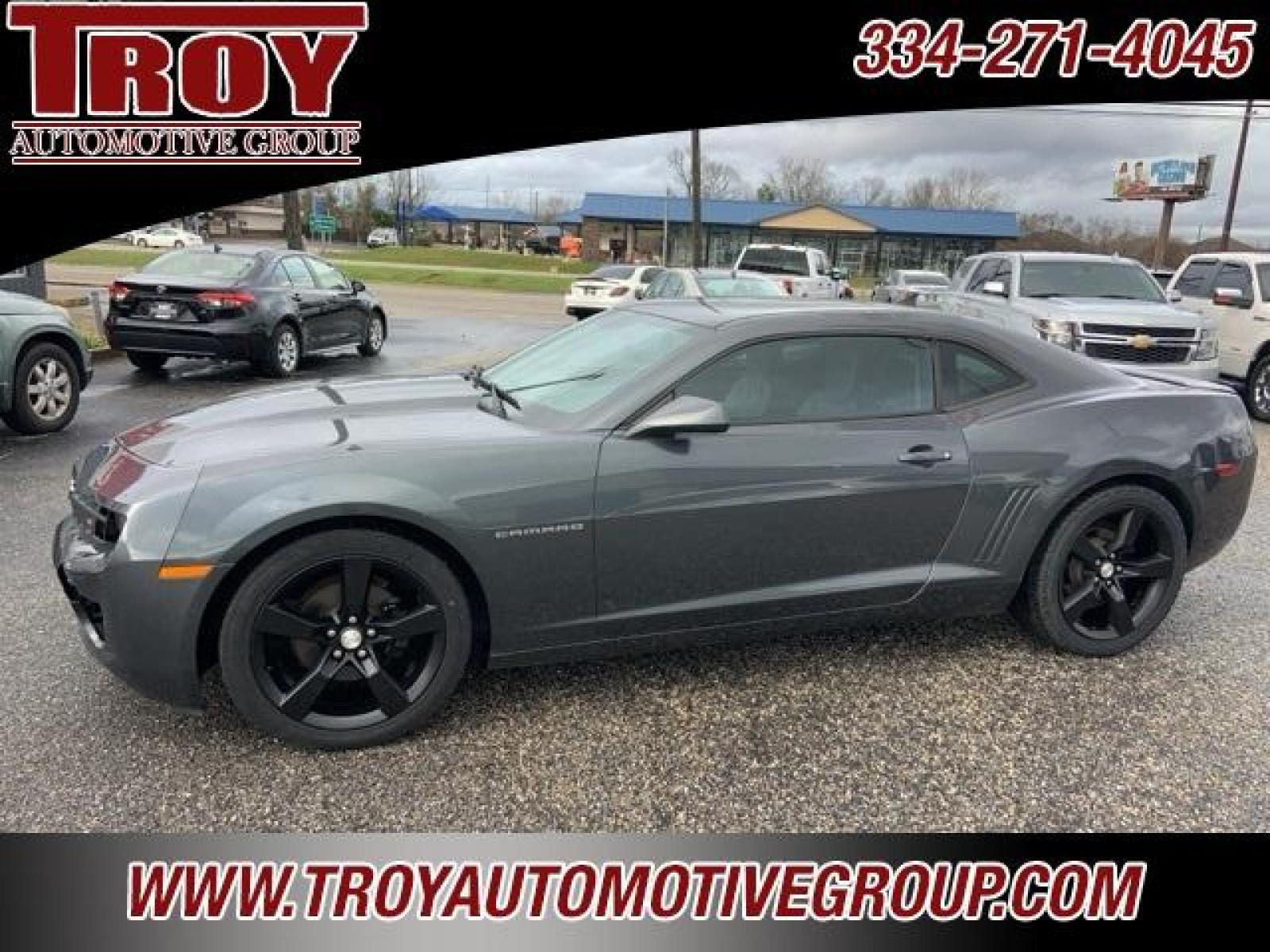 2011 Cyber Gray Metallic /Gray Chevrolet Camaro 2LT (2G1FC1ED7B9) with an 3.6L V6 SIDI VVT engine, Automatic transmission, located at 6812 Atlanta Hwy, Montgomery, AL, 36117, (334) 271-4045, 32.382118, -86.178673 - Torn Seat!! Front Bumper Cracked!!<br>Dent in quarter pane!!<br>Cyber Gray Metallic 2011 Chevrolet Camaro 2LT RWD 2LT 3.6L V6 SIDI VVT 6-Speed Automatic with TapShift<br><br>Financing Available---Top Value for Trades.<br><br>18/29 City/Highway MPG<br><br><br>Awards:<br> * JD Power Dependability S - Photo #1
