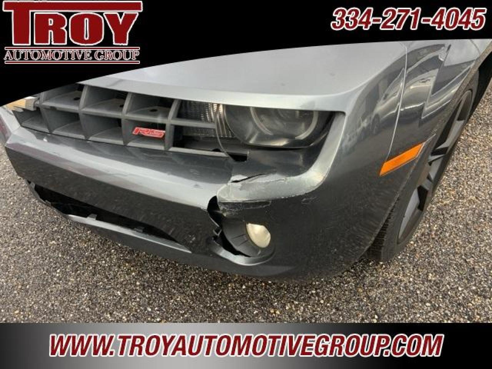 2011 Cyber Gray Metallic /Gray Chevrolet Camaro 2LT (2G1FC1ED7B9) with an 3.6L V6 SIDI VVT engine, Automatic transmission, located at 6812 Atlanta Hwy, Montgomery, AL, 36117, (334) 271-4045, 32.382118, -86.178673 - Torn Seat!! Front Bumper Cracked!!<br>Dent in quarter pane!!<br>Cyber Gray Metallic 2011 Chevrolet Camaro 2LT RWD 2LT 3.6L V6 SIDI VVT 6-Speed Automatic with TapShift<br><br>Financing Available---Top Value for Trades.<br><br>18/29 City/Highway MPG<br><br><br>Awards:<br> * JD Power Dependability S - Photo #3