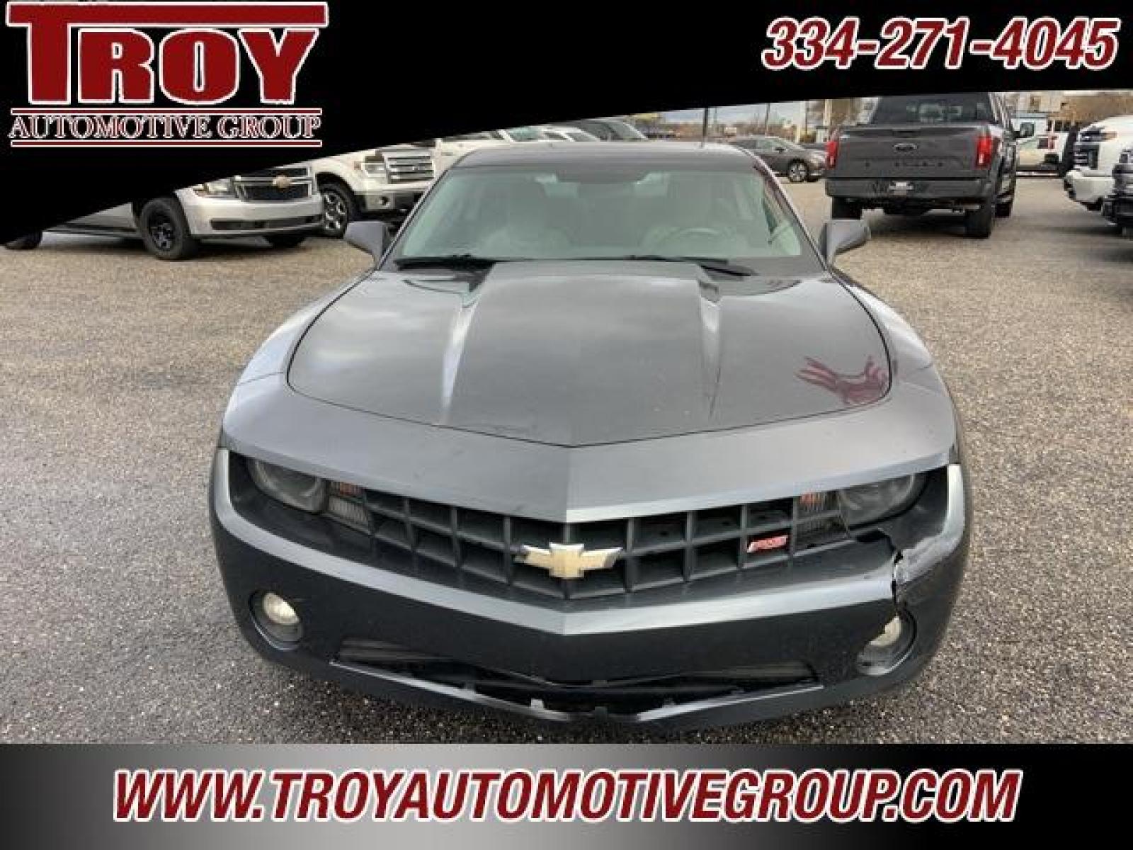 2011 Cyber Gray Metallic /Gray Chevrolet Camaro 2LT (2G1FC1ED7B9) with an 3.6L V6 SIDI VVT engine, Automatic transmission, located at 6812 Atlanta Hwy, Montgomery, AL, 36117, (334) 271-4045, 32.382118, -86.178673 - Torn Seat!! Front Bumper Cracked!!<br>Dent in quarter pane!!<br>Cyber Gray Metallic 2011 Chevrolet Camaro 2LT RWD 2LT 3.6L V6 SIDI VVT 6-Speed Automatic with TapShift<br><br>Financing Available---Top Value for Trades.<br><br>18/29 City/Highway MPG<br><br><br>Awards:<br> * JD Power Dependability S - Photo #4