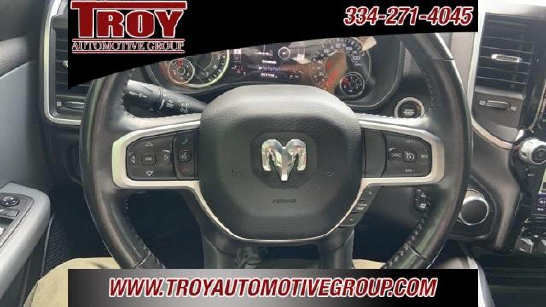 2021 Diamond Black Crystal Pearlcoat /Diesel Gray/Black Ram 1500 Big Horn/Lone Star (1C6SRFFT8MN) with an HEMI 5.7L V8 Multi Displacement VVT engine, Automatic transmission, located at 6812 Atlanta Hwy, Montgomery, AL, 36117, (334) 271-4045, 32.382118, -86.178673 - 1-Owner Local Trade!!<br>New 33x12.50x20 tires and level kit!!<br>Navigation!!<br>Premium 20 Wheels!!<br>Alpine Sound System!!<br>Hemi E-Torque V8 Engine!!<br>Heated Seats!!<br>Power Driver Seat <br>Tow Package!!<br>Flip Up Premium Bed Cover !!<br>Remote Start! - Photo #54