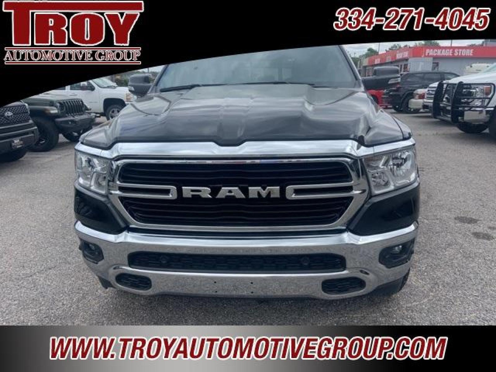 2021 Diamond Black Crystal Pearlcoat /Diesel Gray/Black Ram 1500 Big Horn/Lone Star (1C6SRFFT8MN) with an HEMI 5.7L V8 Multi Displacement VVT engine, Automatic transmission, located at 6812 Atlanta Hwy, Montgomery, AL, 36117, (334) 271-4045, 32.382118, -86.178673 - 1-Owner Local Trade!!<br>New 33x12.50x20 tires and level kit!!<br>Navigation!!<br>Premium 20 Wheels!!<br>Alpine Sound System!!<br>Hemi E-Torque V8 Engine!!<br>Heated Seats!!<br>Power Driver Seat <br>Tow Package!!<br>Flip Up Premium Bed Cover !!<br>Remote Start! - Photo #56