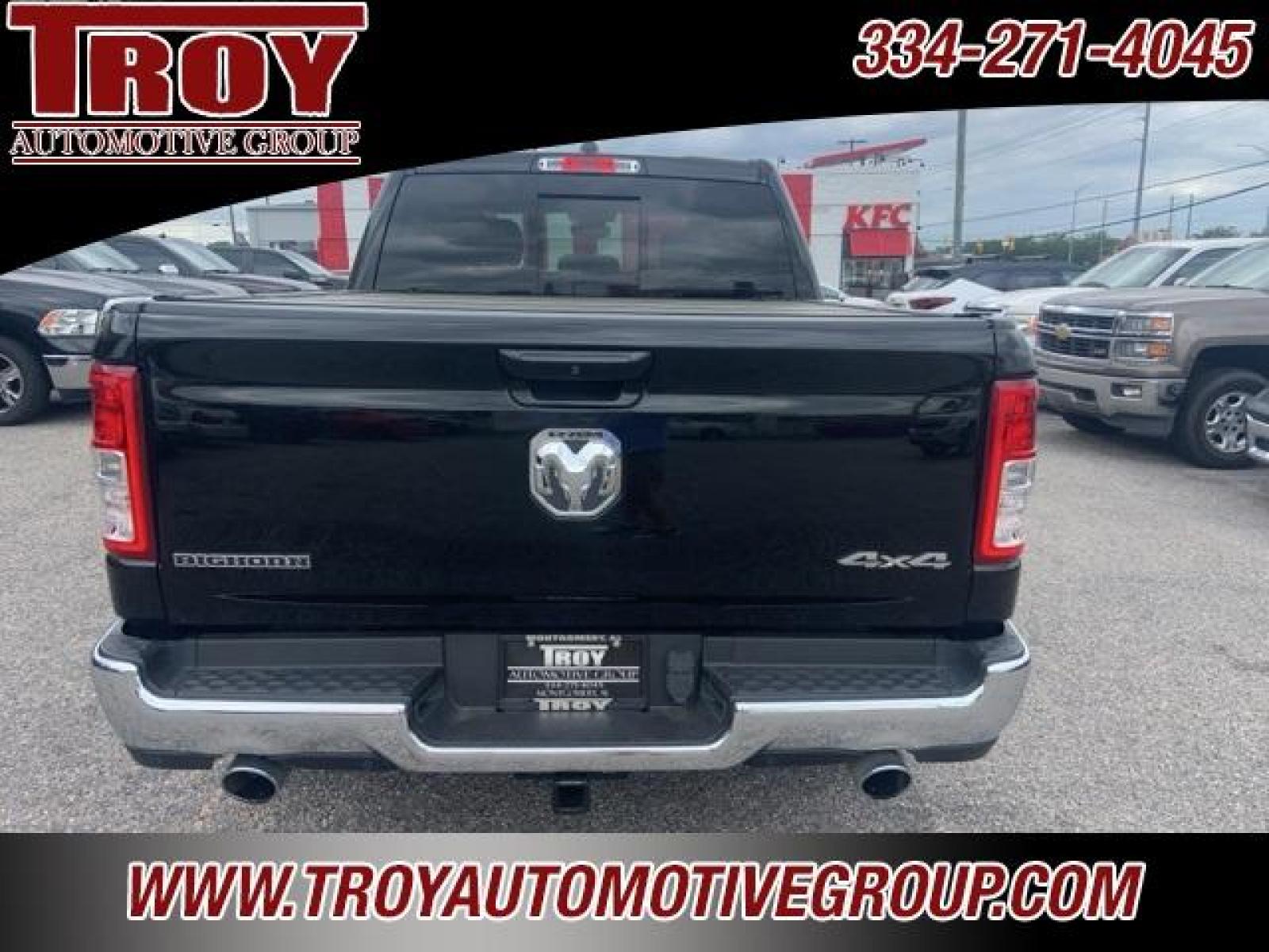 2021 Diamond Black Crystal Pearlcoat /Diesel Gray/Black Ram 1500 Big Horn/Lone Star (1C6SRFFT8MN) with an HEMI 5.7L V8 Multi Displacement VVT engine, Automatic transmission, located at 6812 Atlanta Hwy, Montgomery, AL, 36117, (334) 271-4045, 32.382118, -86.178673 - 1-Owner Local Trade!!<br>New 33x12.50x20 tires and level kit!!<br>Navigation!!<br>Premium 20 Wheels!!<br>Alpine Sound System!!<br>Hemi E-Torque V8 Engine!!<br>Heated Seats!!<br>Power Driver Seat <br>Tow Package!!<br>Flip Up Premium Bed Cover !!<br>Remote Start! - Photo #62