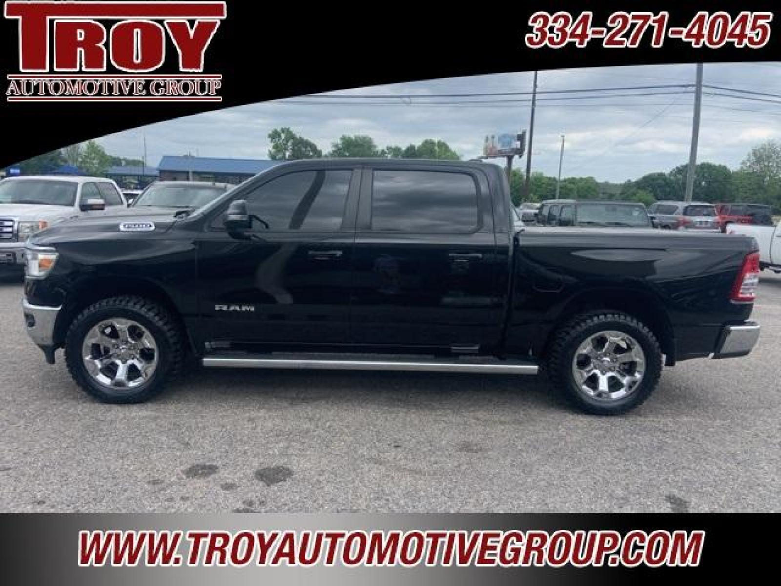 2021 Diamond Black Crystal Pearlcoat /Diesel Gray/Black Ram 1500 Big Horn/Lone Star (1C6SRFFT8MN) with an HEMI 5.7L V8 Multi Displacement VVT engine, Automatic transmission, located at 6812 Atlanta Hwy, Montgomery, AL, 36117, (334) 271-4045, 32.382118, -86.178673 - 1-Owner Local Trade!!<br>New 33x12.50x20 tires and level kit!!<br>Navigation!!<br>Premium 20 Wheels!!<br>Alpine Sound System!!<br>Hemi E-Torque V8 Engine!!<br>Heated Seats!!<br>Power Driver Seat <br>Tow Package!!<br>Flip Up Premium Bed Cover !!<br>Remote Start! - Photo #64
