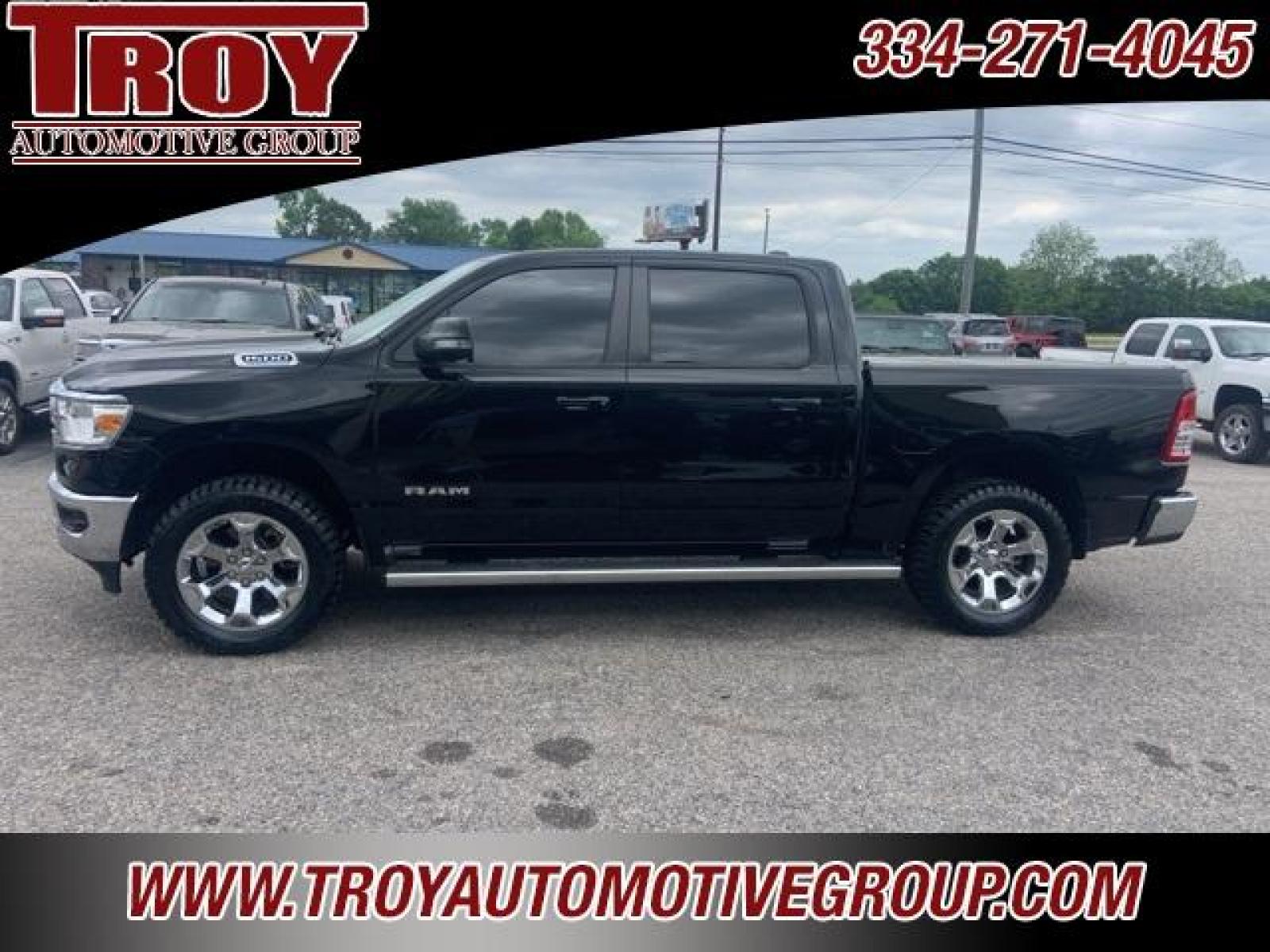 2021 Diamond Black Crystal Pearlcoat /Diesel Gray/Black Ram 1500 Big Horn/Lone Star (1C6SRFFT8MN) with an HEMI 5.7L V8 Multi Displacement VVT engine, Automatic transmission, located at 6812 Atlanta Hwy, Montgomery, AL, 36117, (334) 271-4045, 32.382118, -86.178673 - 1-Owner Local Trade!!<br>New 33x12.50x20 tires and level kit!!<br>Navigation!!<br>Premium 20 Wheels!!<br>Alpine Sound System!!<br>Hemi E-Torque V8 Engine!!<br>Heated Seats!!<br>Power Driver Seat <br>Tow Package!!<br>Flip Up Premium Bed Cover !!<br>Remote Start! - Photo #65