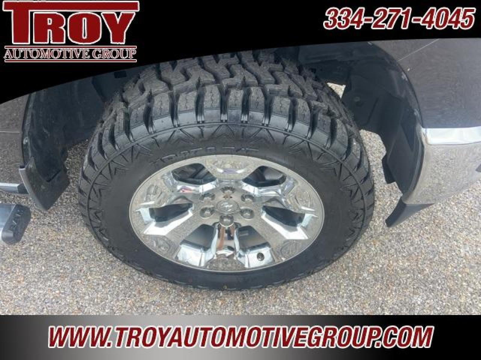 2021 Diamond Black Crystal Pearlcoat /Diesel Gray/Black Ram 1500 Big Horn/Lone Star (1C6SRFFT8MN) with an HEMI 5.7L V8 Multi Displacement VVT engine, Automatic transmission, located at 6812 Atlanta Hwy, Montgomery, AL, 36117, (334) 271-4045, 32.382118, -86.178673 - 1-Owner Local Trade!!<br>New 33x12.50x20 tires and level kit!!<br>Navigation!!<br>Premium 20 Wheels!!<br>Alpine Sound System!!<br>Hemi E-Torque V8 Engine!!<br>Heated Seats!!<br>Power Driver Seat <br>Tow Package!!<br>Flip Up Premium Bed Cover !!<br>Remote Start! - Photo #69