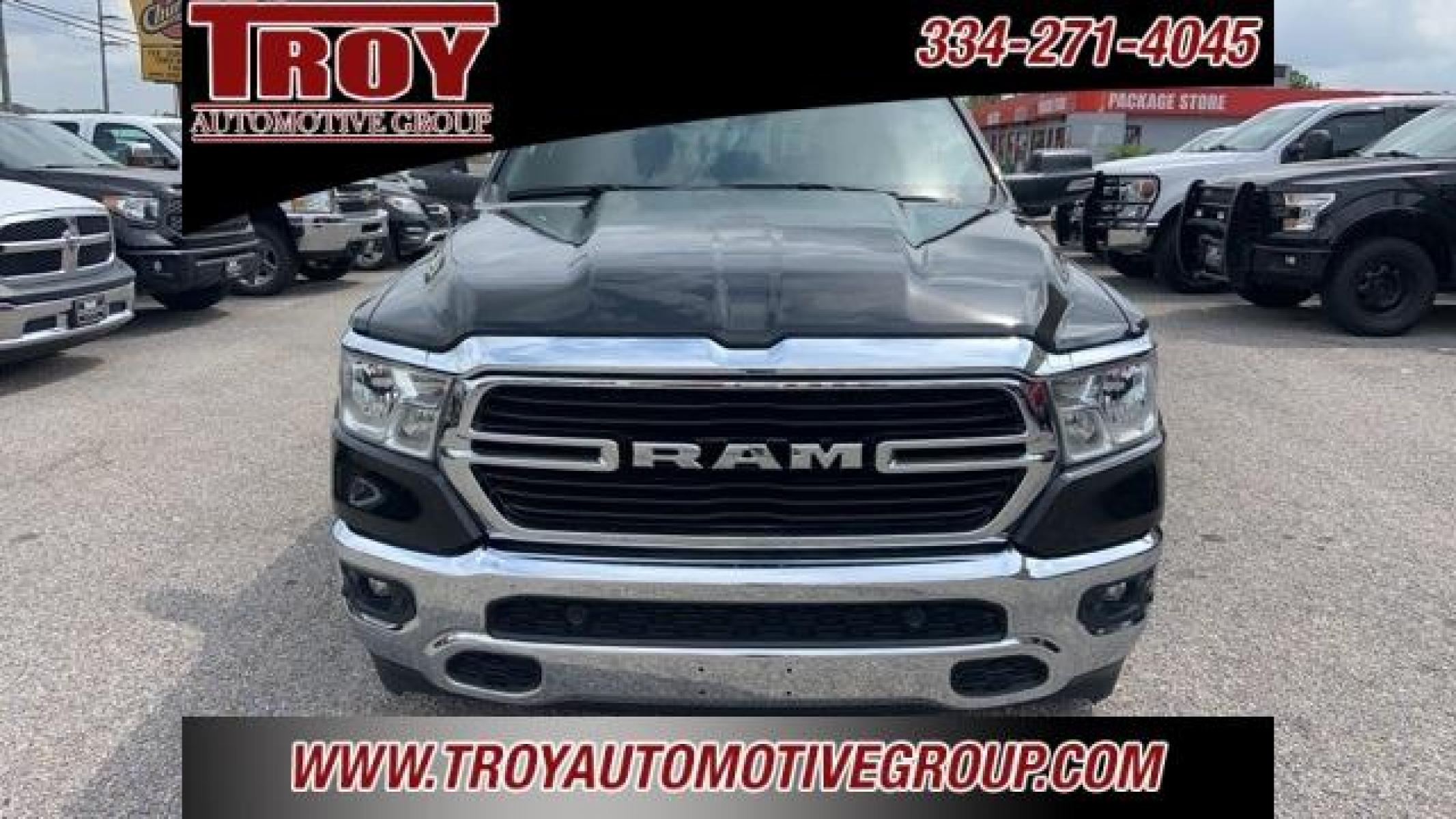 2021 Diamond Black Crystal Pearlcoat /Diesel Gray/Black Ram 1500 Big Horn/Lone Star (1C6SRFFT8MN) with an HEMI 5.7L V8 Multi Displacement VVT engine, Automatic transmission, located at 6812 Atlanta Hwy, Montgomery, AL, 36117, (334) 271-4045, 32.382118, -86.178673 - 1-Owner Local Trade!!<br>New 33x12.50x20 tires and level kit!!<br>Navigation!!<br>Premium 20 Wheels!!<br>Alpine Sound System!!<br>Hemi E-Torque V8 Engine!!<br>Heated Seats!!<br>Power Driver Seat <br>Tow Package!!<br>Flip Up Premium Bed Cover !!<br>Remote Start! - Photo #5
