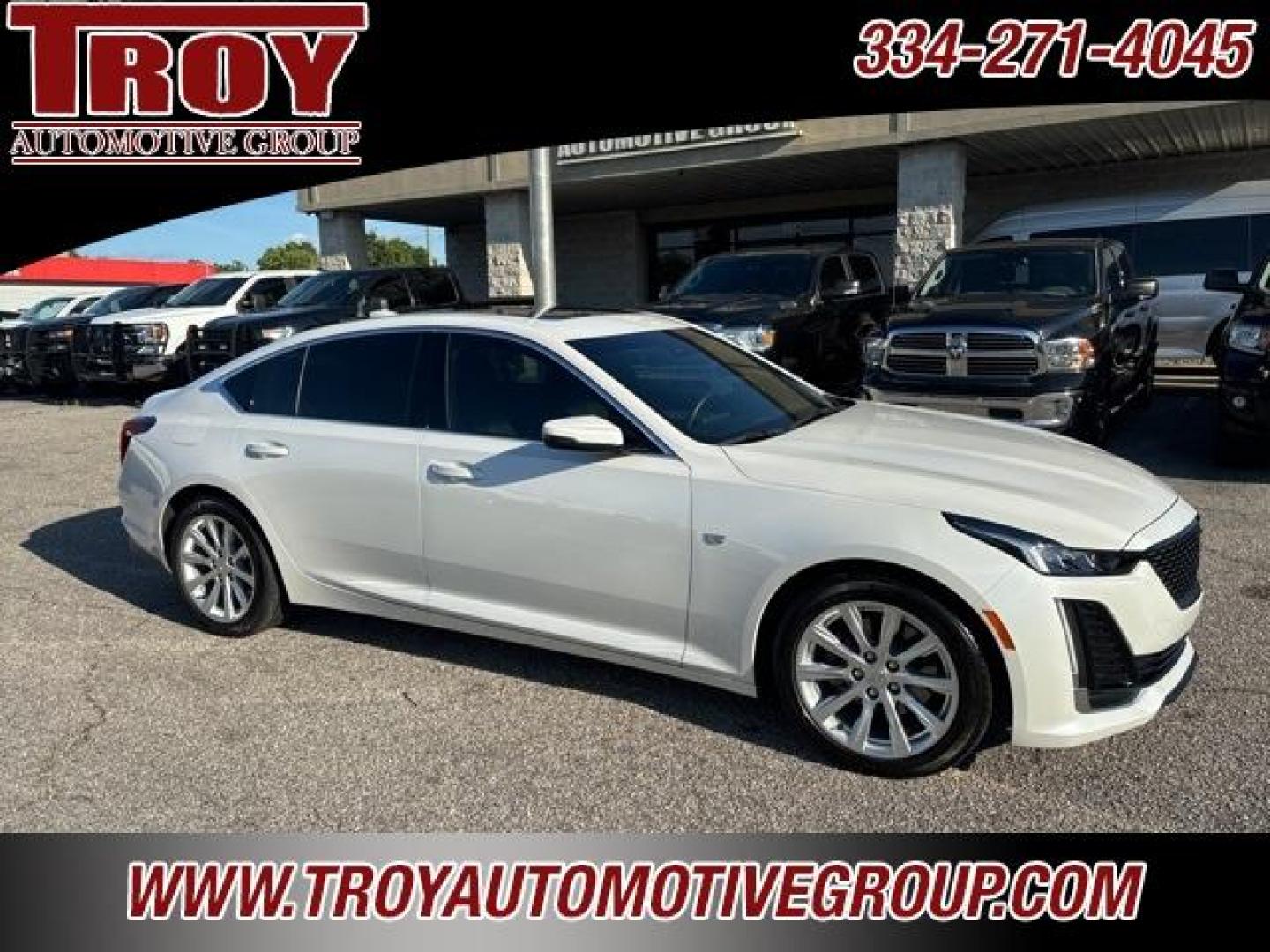 2023 Crystal White Tricoat /Whisper Beige Cadillac CT5 Luxury (1G6DW5RK1P0) with an 2.0L I4 Turbocharged DOHC 16V LEV3-SULEV30 237hp engine, Automatic transmission, located at 6812 Atlanta Hwy, Montgomery, AL, 36117, (334) 271-4045, 32.382118, -86.178673 - Priced below KBB Fair Purchase Price!<br><br>Crystal White Tricoat 2023 Cadillac CT5 Luxury RWD 2.0L I4 Turbocharged DOHC 16V LEV3-SULEV30 237hp 10-Speed Automatic<br><br>Financing Available---Top Value for Trades.<br><br>Odometer is 3750 miles below market average! 23/33 City/Highway MPG - Photo#1