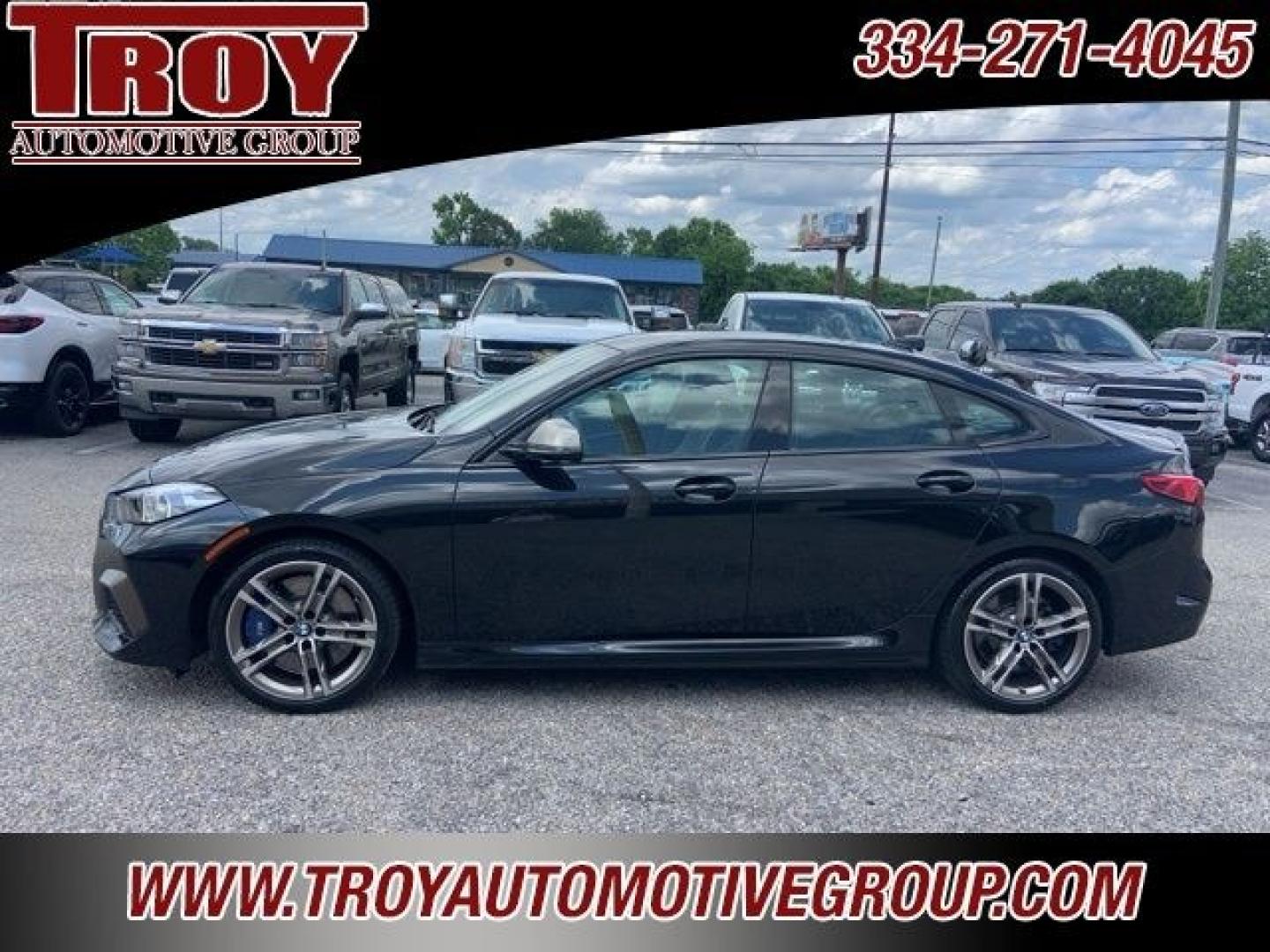 2020 Black Sapphire Metallic /Cognac BMW 2 Series M235i Gran Coupe xDrive (WBA13AL06L7) with an 2.0L 4-Cylinder engine, Automatic transmission, located at 6812 Atlanta Hwy, Montgomery, AL, 36117, (334) 271-4045, 32.382118, -86.178673 - 1-Owner!!<br>2-Master Keys!!- Photo#1