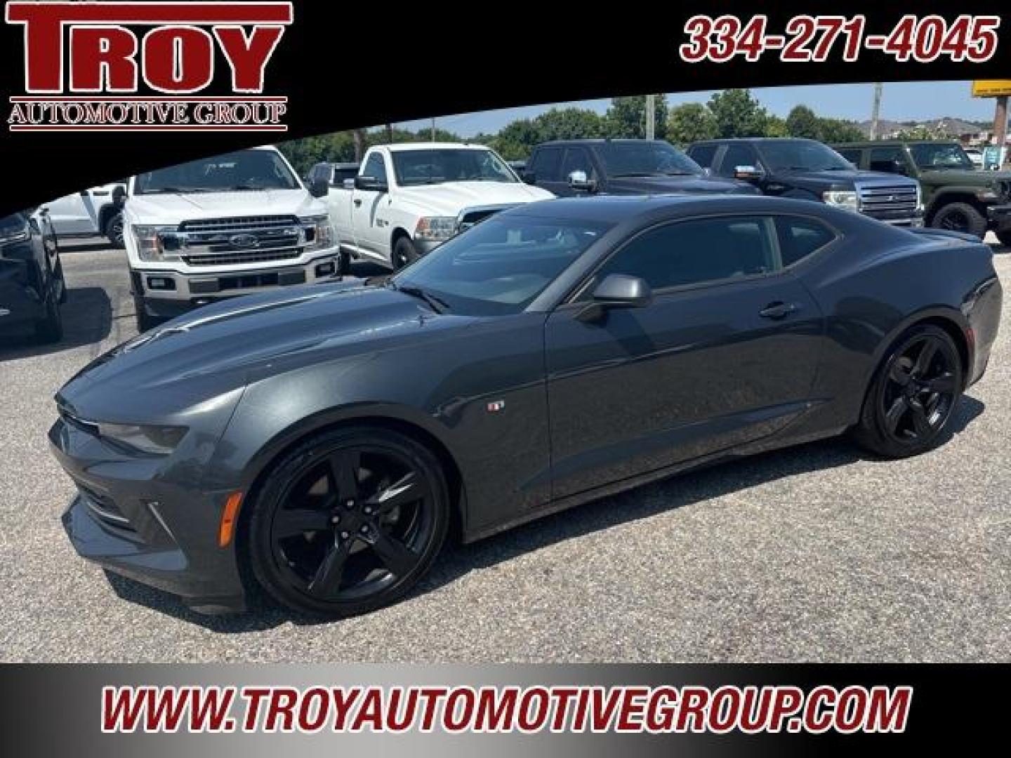 2018 Nightfall Gray Metallic /Jet Black Chevrolet Camaro 1LT (1G1FB1RS1J0) with an 3.6L V6 DI engine, Automatic transmission, located at 6812 Atlanta Hwy, Montgomery, AL, 36117, (334) 271-4045, 32.382118, -86.178673 - Photo#2
