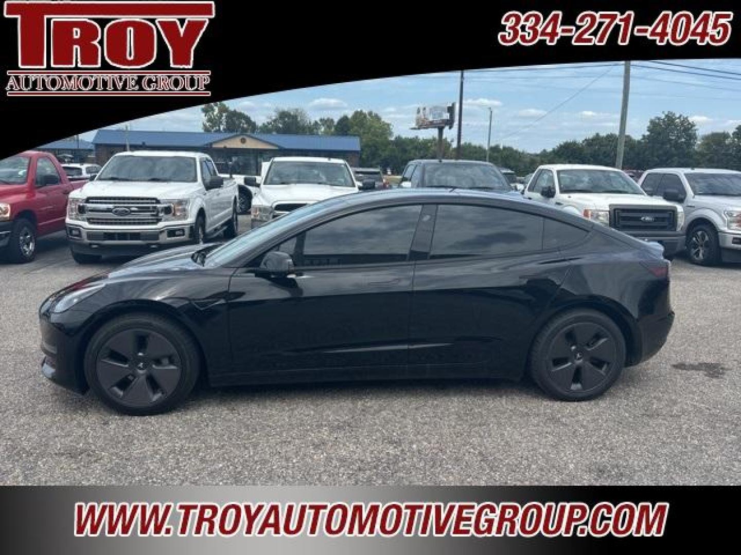 2022 Solid Black /Black Tesla Model 3 Base (5YJ3E1EA1NF) with an Electric Motor engine, Automatic transmission, located at 6812 Atlanta Hwy, Montgomery, AL, 36117, (334) 271-4045, 32.382118, -86.178673 - 1-Owner!!<br>Navigation!!<br>Tinted Windows!<br>2-Keys!!<br> - Photo#0