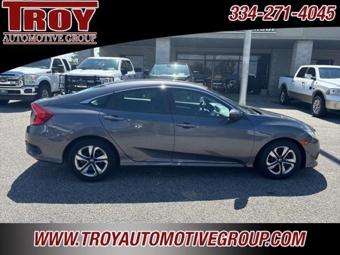 2016 Modern Steel Metallic /Black Honda Civic LX (2HGFC2F53GH) with an 2.0L I4 DOHC 16V i-VTEC engine, CVT transmission, located at 6812 Atlanta Hwy, Montgomery, AL, 36117, (334) 271-4045, 32.382118, -86.178673 - Photo#10