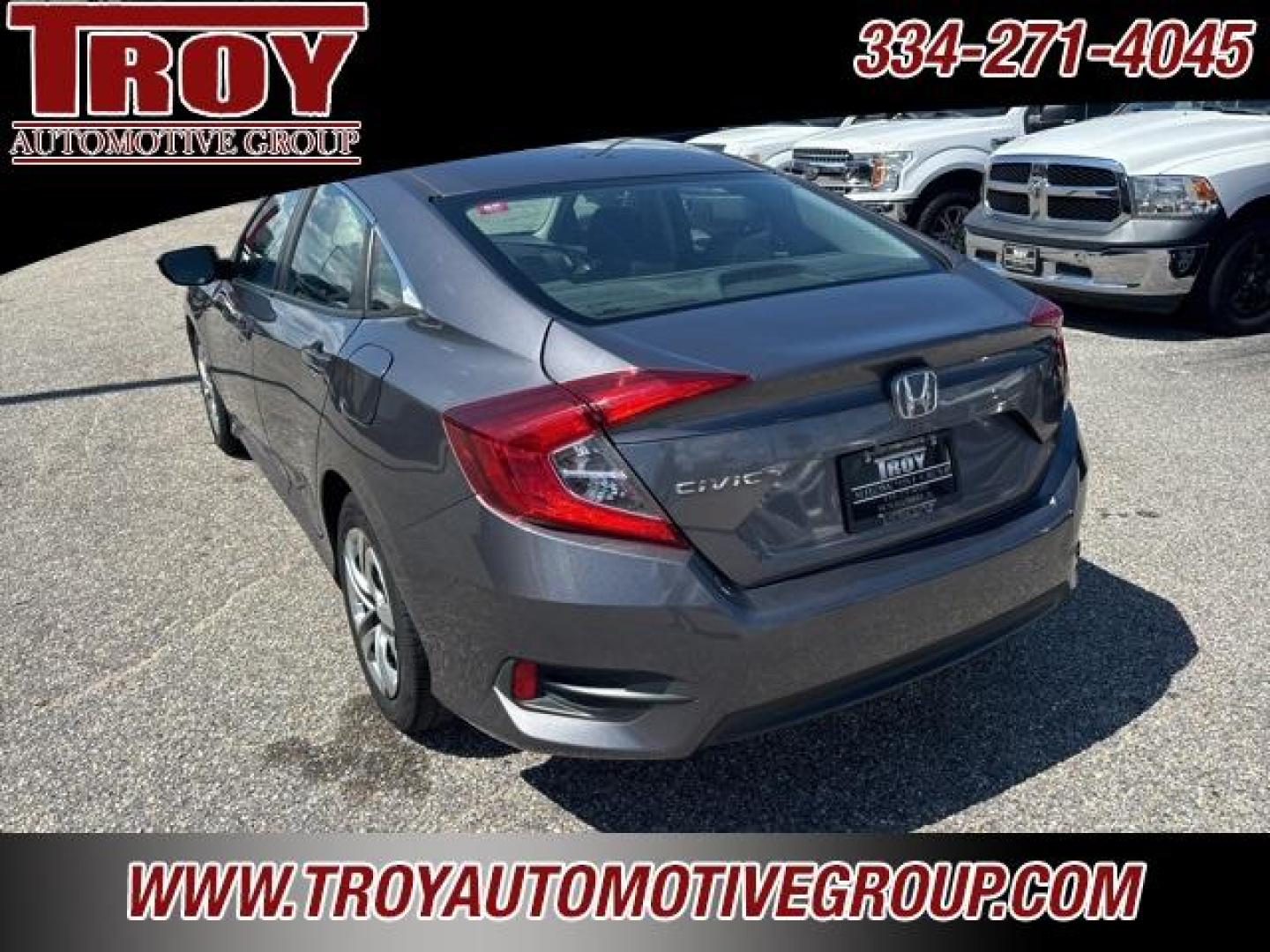 2016 Modern Steel Metallic /Black Honda Civic LX (2HGFC2F53GH) with an 2.0L I4 DOHC 16V i-VTEC engine, CVT transmission, located at 6812 Atlanta Hwy, Montgomery, AL, 36117, (334) 271-4045, 32.382118, -86.178673 - Photo#13