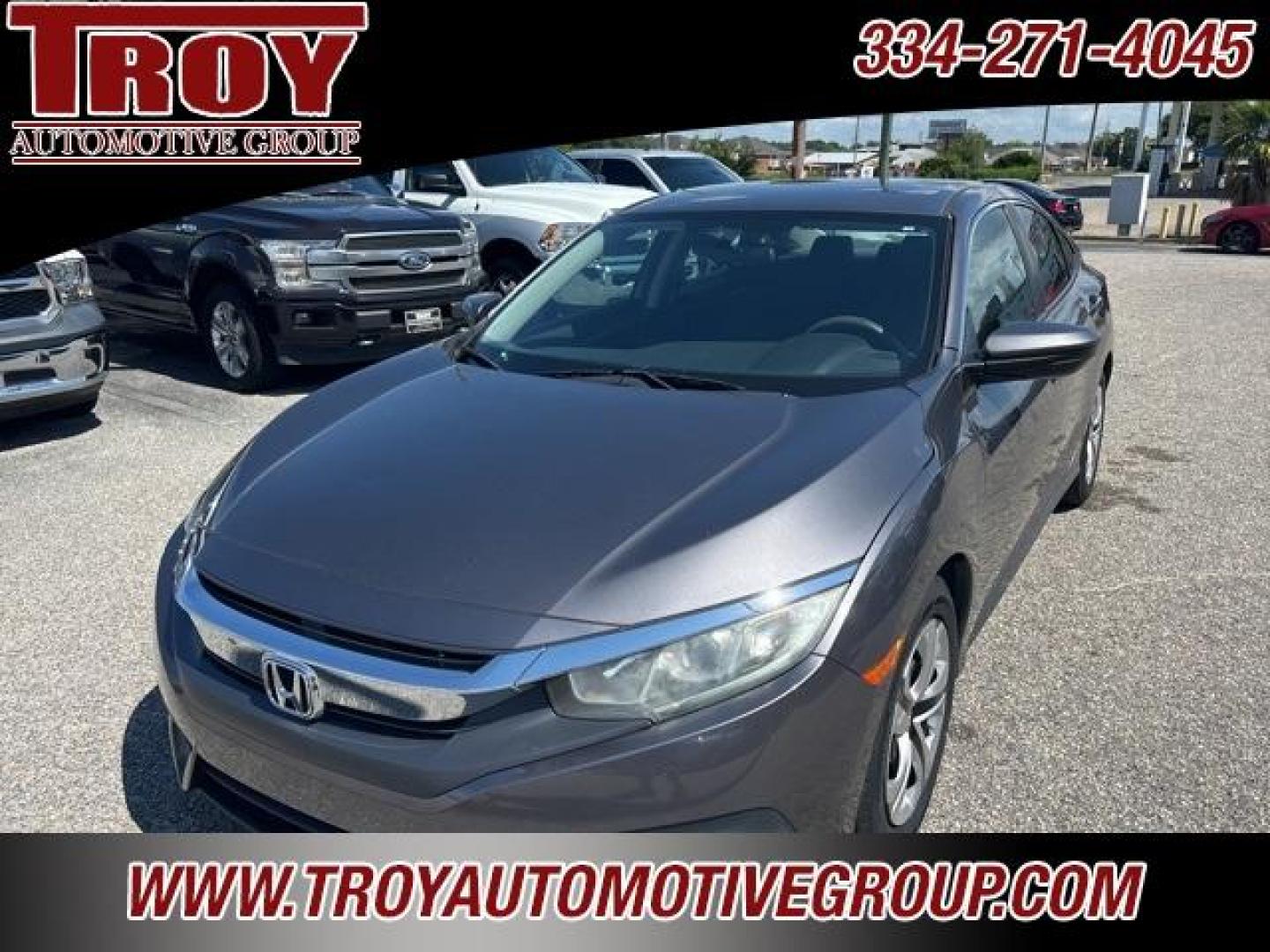 2016 Modern Steel Metallic /Black Honda Civic LX (2HGFC2F53GH) with an 2.0L I4 DOHC 16V i-VTEC engine, CVT transmission, located at 6812 Atlanta Hwy, Montgomery, AL, 36117, (334) 271-4045, 32.382118, -86.178673 - Photo#5