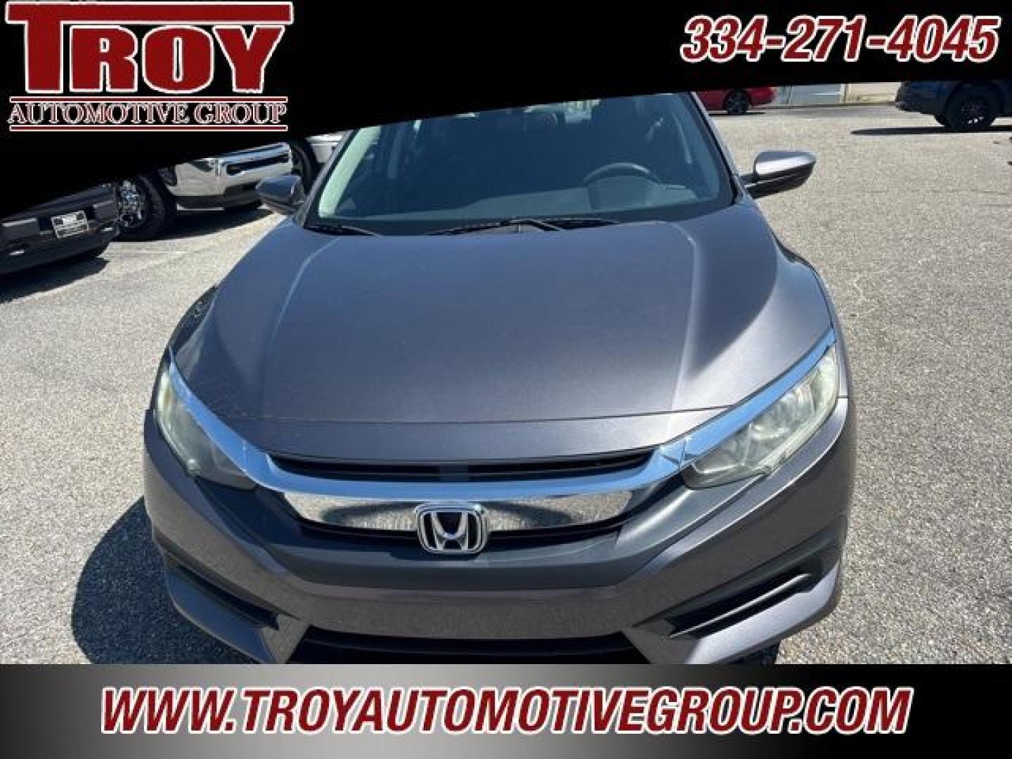 2016 Modern Steel Metallic /Black Honda Civic LX (2HGFC2F53GH) with an 2.0L I4 DOHC 16V i-VTEC engine, CVT transmission, located at 6812 Atlanta Hwy, Montgomery, AL, 36117, (334) 271-4045, 32.382118, -86.178673 - Photo#6
