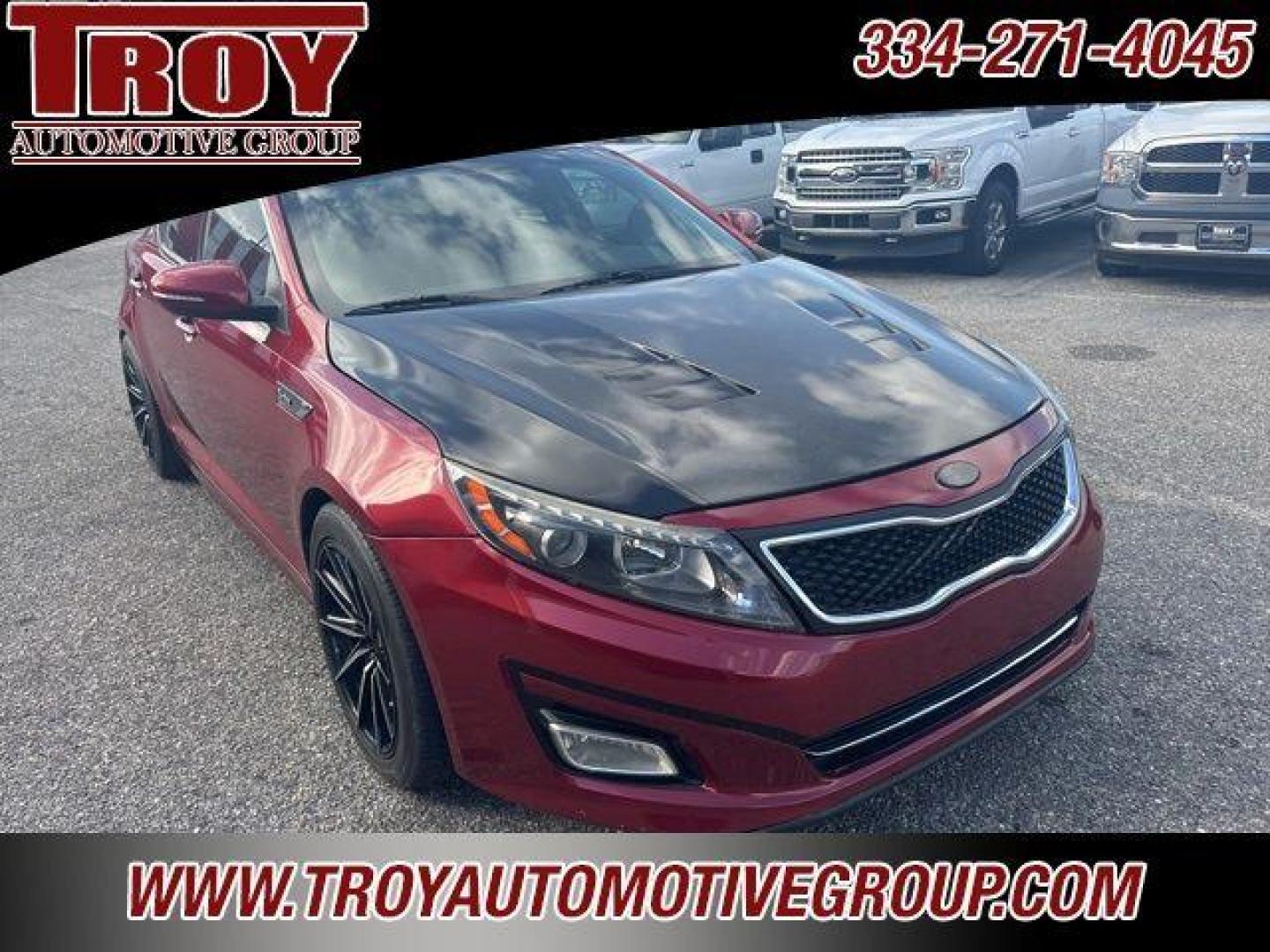 2015 Red Metallic /Black Kia Optima SX (5XXGR4A62FG) with an 2.0L I4 DGI DOHC Turbocharged engine, Automatic transmission, located at 6812 Atlanta Hwy, Montgomery, AL, 36117, (334) 271-4045, 32.382118, -86.178673 - Recent Arrival!<br>Custom Exhaust!!<br>Cold Air Intake!!<br>Carbon Fiber Hood!!<br>Sunroof!! Leather!! Navigation!!<br><br><br>Remington Red Metallic 2015 Kia Optima SXL FWD Turbo 2.0L I4 DGI DOHC Turbocharged 6-Speed Automatic with Sportmatic<br><br>Financing Available---Top Value for Trades.<br><b - Photo#6