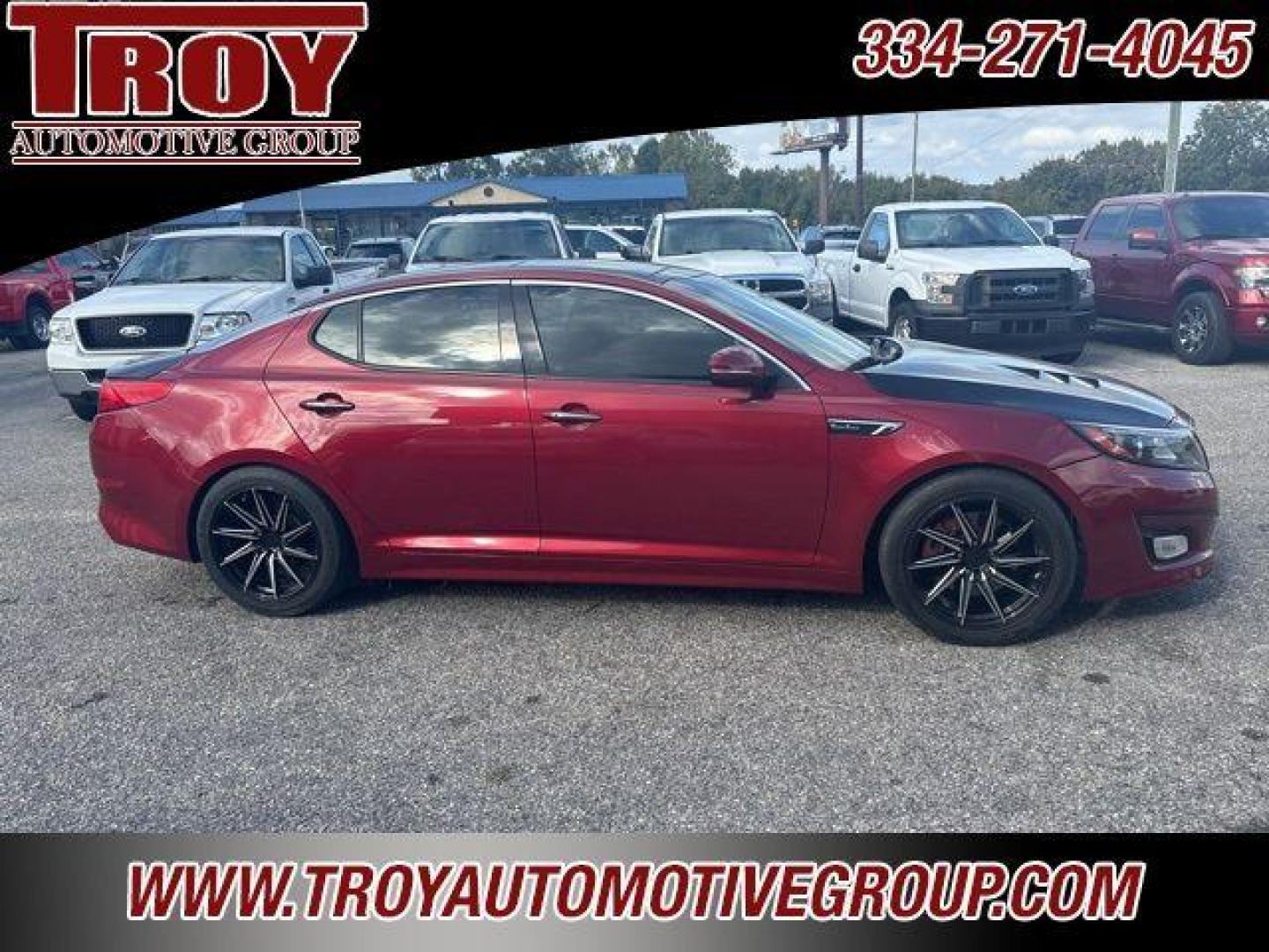 2015 Red Metallic /Black Kia Optima SX (5XXGR4A62FG) with an 2.0L I4 DGI DOHC Turbocharged engine, Automatic transmission, located at 6812 Atlanta Hwy, Montgomery, AL, 36117, (334) 271-4045, 32.382118, -86.178673 - Recent Arrival!<br>Custom Exhaust!!<br>Cold Air Intake!!<br>Carbon Fiber Hood!!<br>Sunroof!! Leather!! Navigation!!<br><br><br>Remington Red Metallic 2015 Kia Optima SXL FWD Turbo 2.0L I4 DGI DOHC Turbocharged 6-Speed Automatic with Sportmatic<br><br>Financing Available---Top Value for Trades.<br><b - Photo#9
