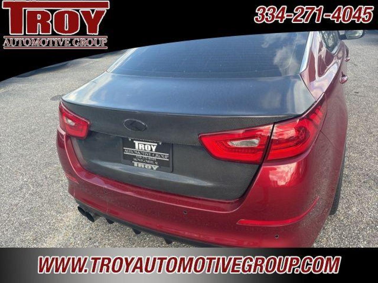 2015 Red Metallic /Black Kia Optima SX (5XXGR4A62FG) with an 2.0L I4 DGI DOHC Turbocharged engine, Automatic transmission, located at 6812 Atlanta Hwy, Montgomery, AL, 36117, (334) 271-4045, 32.382118, -86.178673 - Recent Arrival!<br>Custom Exhaust!!<br>Cold Air Intake!!<br>Carbon Fiber Hood!!<br>Sunroof!! Leather!! Navigation!!<br><br><br>Remington Red Metallic 2015 Kia Optima SXL FWD Turbo 2.0L I4 DGI DOHC Turbocharged 6-Speed Automatic with Sportmatic<br><br>Financing Available---Top Value for Trades.<br><b - Photo#30