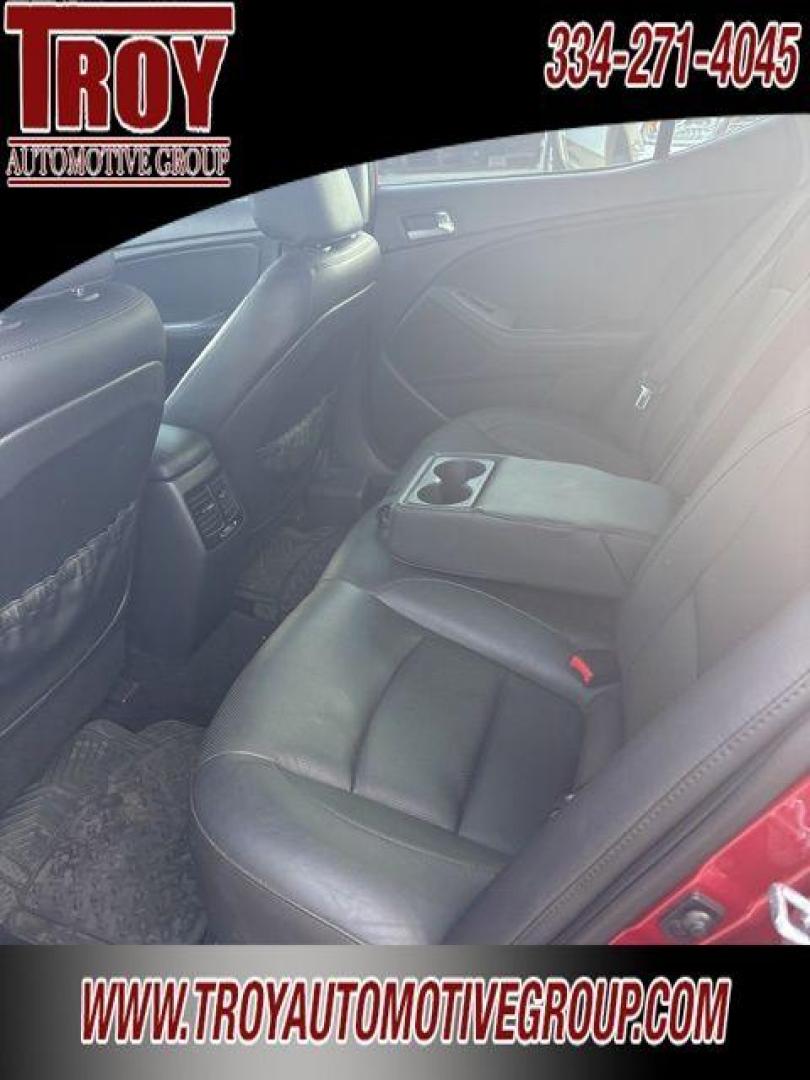 2015 Red Metallic /Black Kia Optima SX (5XXGR4A62FG) with an 2.0L I4 DGI DOHC Turbocharged engine, Automatic transmission, located at 6812 Atlanta Hwy, Montgomery, AL, 36117, (334) 271-4045, 32.382118, -86.178673 - Recent Arrival!<br>Custom Exhaust!!<br>Cold Air Intake!!<br>Carbon Fiber Hood!!<br>Sunroof!! Leather!! Navigation!!<br><br><br>Remington Red Metallic 2015 Kia Optima SXL FWD Turbo 2.0L I4 DGI DOHC Turbocharged 6-Speed Automatic with Sportmatic<br><br>Financing Available---Top Value for Trades.<br><b - Photo#42