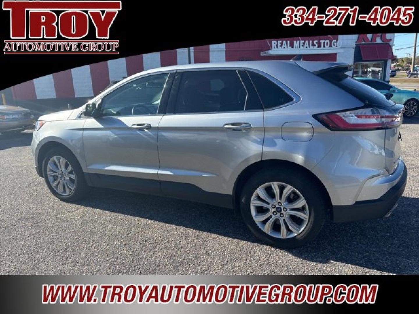 2022 Silver Metallic /Ebony Ford Edge Titanium (2FMPK4K95NB) with an EcoBoost 2.0L I4 GTDi DOHC Turbocharged VCT engine, Automatic transmission, located at 6812 Atlanta Hwy, Montgomery, AL, 36117, (334) 271-4045, 32.382118, -86.178673 - Silver Metallic 2022 Ford Edge Titanium AWD EcoBoost 2.0L I4 GTDi DOHC Turbocharged VCT 8-Speed Automatic<br><br>Financing Available---Top Value for Trades.<br><br>Odometer is 8569 miles below market average! 21/28 City/Highway MPG- Photo#14