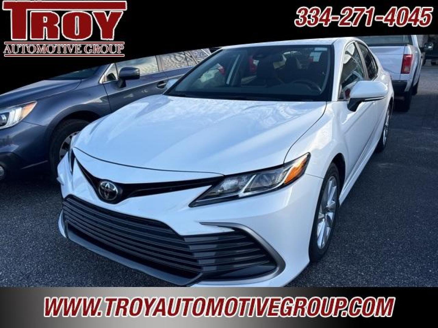 2023 Ice Cap /Black Toyota Camry LE (4T1C11AK9PU) with an 2.5L I4 DOHC 16V engine, Automatic transmission, located at 6812 Atlanta Hwy, Montgomery, AL, 36117, (334) 271-4045, 32.382118, -86.178673 - Priced below KBB Fair Purchase Price!<br><br>White 2023 Toyota Camry LE FWD 2.5L I4 DOHC 16V 8-Speed Automatic<br><br>Financing Available---Top Value for Trades.<br><br>Odometer is 8800 miles below market average! 28/39 City/Highway MPG - Photo#1