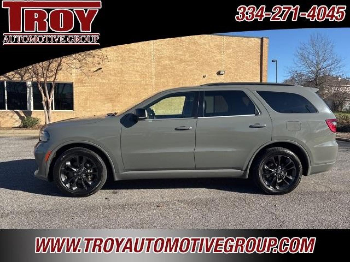 2021 Destroyer Gray Clearcoat /Black Dodge Durango GT Plus (1C4RDHDG1MC) with an 3.6L V6 24V VVT engine, Automatic transmission, located at 6812 Atlanta Hwy, Montgomery, AL, 36117, (334) 271-4045, 32.382118, -86.178673 - Photo#2
