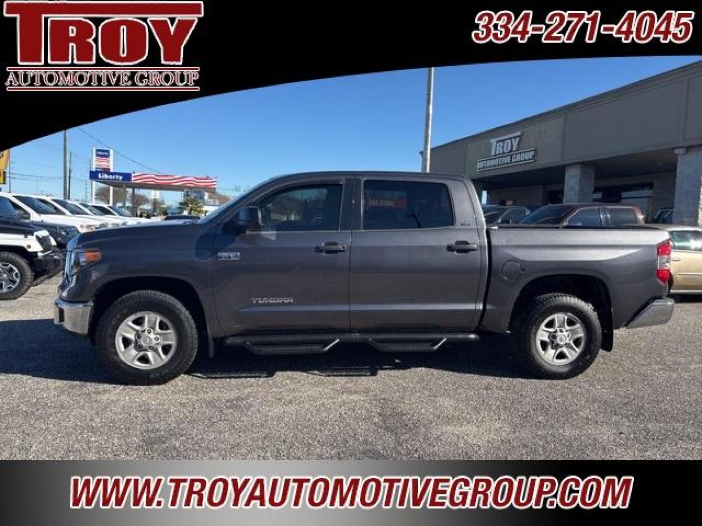 2018 Magnetic Gray Metallic /Graphite Toyota Tundra SR5 (5TFDW5F17JX) with an 5.7L 8-Cylinder SMPI DOHC engine, Automatic transmission, located at 6812 Atlanta Hwy, Montgomery, AL, 36117, (334) 271-4045, 32.382118, -86.178673 - Priced below KBB Fair Purchase Price!<br><br>Magnetic Gray Metallic 2018 Toyota Tundra SR5 4WD 5.7L 8-Cylinder SMPI DOHC 6-Speed Automatic Electronic with Overdrive<br><br>Financing Available---Top Value for Trades.<br><br><br>Awards:<br> * 2018 KBB.com Best Resale Value Awards * 2018 KBB.com 10 - Photo#0