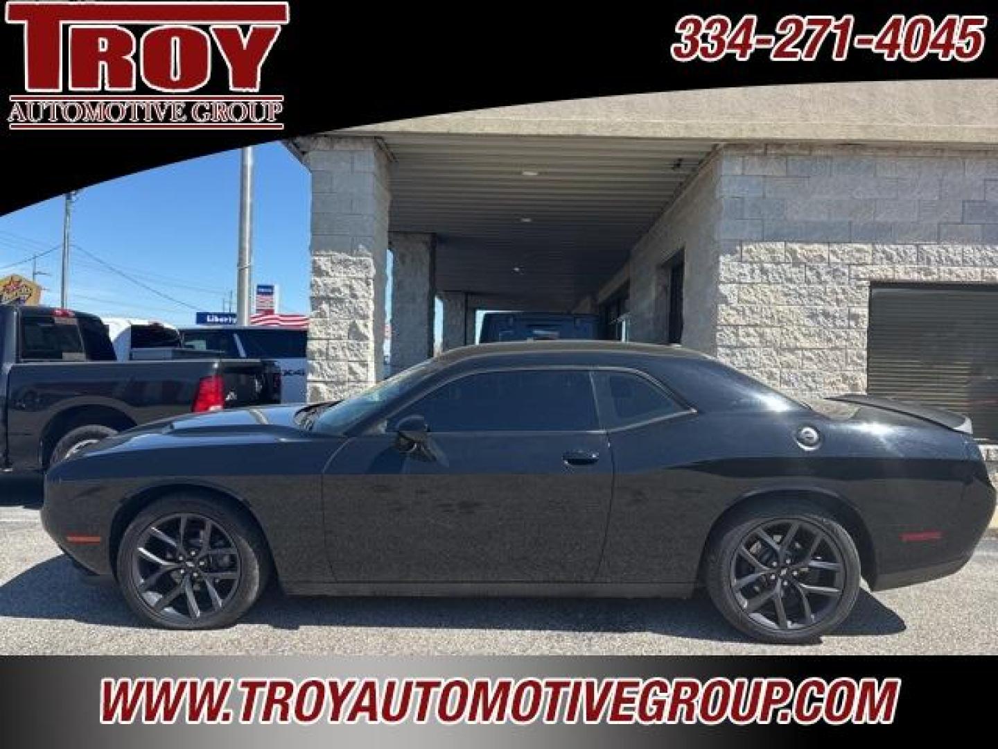 2019 Pitch Black Clearcoat /Black Dodge Challenger SXT (2C3CDZAG6KH) with an 3.6L V6 24V VVT engine, Automatic transmission, located at 6812 Atlanta Hwy, Montgomery, AL, 36117, (334) 271-4045, 32.382118, -86.178673 - New Price!<br><br>Pitch Black Clearcoat 2019 Dodge Challenger SXT RWD 3.6L V6 24V VVT 8-Speed Automatic<br><br>Financing Available---Top Value for Trades.<br><br>19/30 City/Highway MPG<br><br><br>Awards:<br> * JD Power Automotive Performance, Execution and Layout (APEAL) Study, Initial Quality Stud - Photo#0