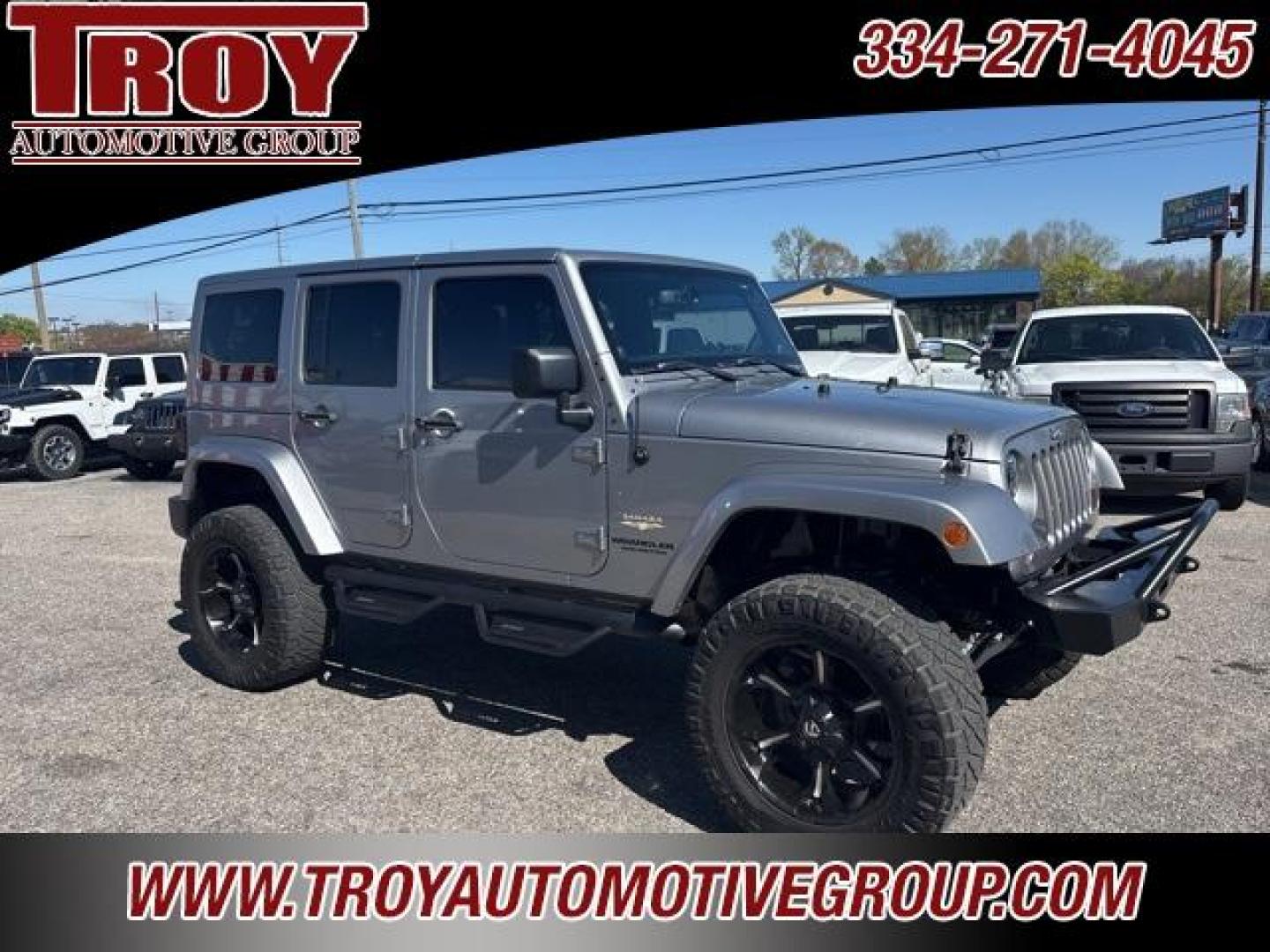 2013 Billet Metallic Clearcoat /Black Interior Jeep Wrangler Unlimited Sahara (1C4BJWEG3DL) with an 3.6L V6 24V VVT engine, Automatic transmission, located at 6812 Atlanta Hwy, Montgomery, AL, 36117, (334) 271-4045, 32.382118, -86.178673 - Fuel Wheels w/ Full Matching Spare!!<br>2-Master Remote Entry Keys!!<br>Painted To Match Hard Top!!<br>Front Bumper w/Rigid Lights!! <br>Step Bars!! - Photo#0