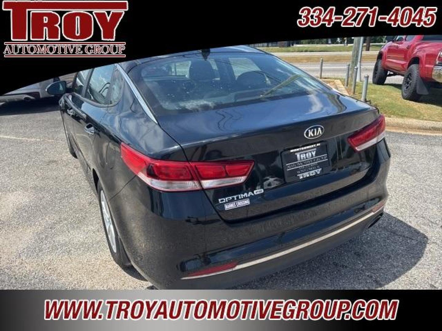 2016 Ebony Black /Black Kia Optima LX (5XXGT4L35GG) with an 2.4L I4 DGI DOHC engine, Automatic transmission, located at 6812 Atlanta Hwy, Montgomery, AL, 36117, (334) 271-4045, 32.382118, -86.178673 - Recent Arrival! New Price!<br>Alloys!!<br>Just Serviced!!<br><br>Ebony Black 2016 Kia Optima LX FWD 2.4L I4 DGI DOHC 6-Speed Automatic with Sportmatic<br><br>Financing Available---Top Value for Trades.<br><br>Odometer is 5000 miles below market average! 24/35 City/Highway MPG<br><br><br>Awards:<br> - Photo#14