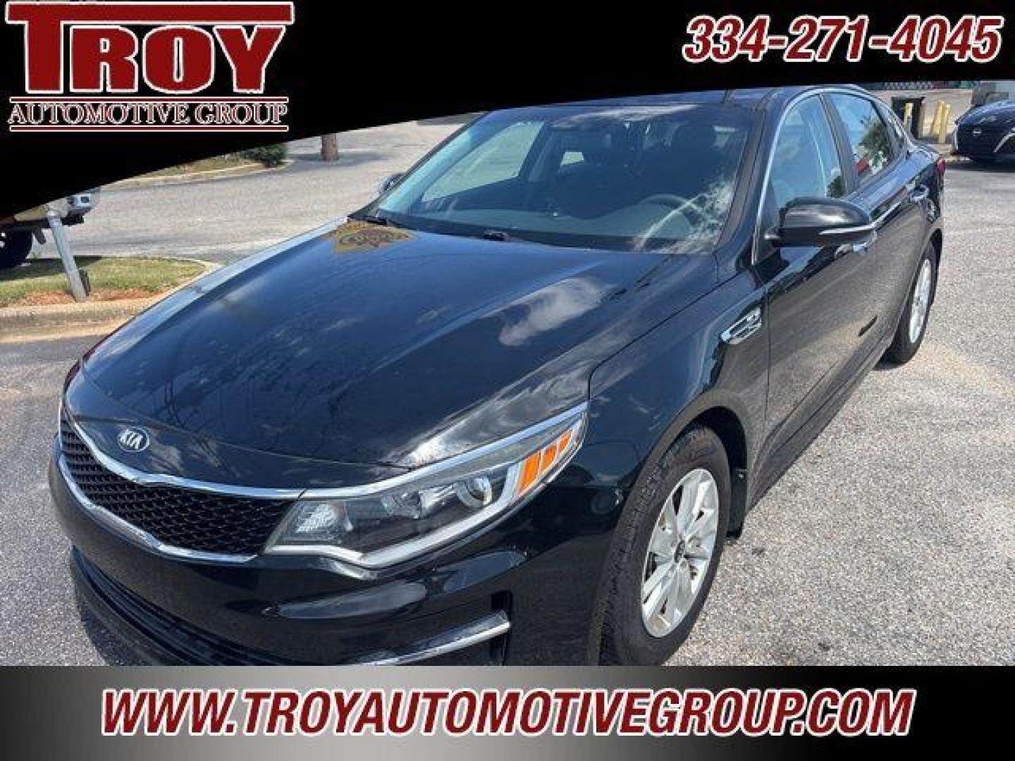 2016 Ebony Black /Black Kia Optima LX (5XXGT4L35GG) with an 2.4L I4 DGI DOHC engine, Automatic transmission, located at 6812 Atlanta Hwy, Montgomery, AL, 36117, (334) 271-4045, 32.382118, -86.178673 - Recent Arrival! New Price!<br>Alloys!!<br>Just Serviced!!<br><br>Ebony Black 2016 Kia Optima LX FWD 2.4L I4 DGI DOHC 6-Speed Automatic with Sportmatic<br><br>Financing Available---Top Value for Trades.<br><br>Odometer is 5000 miles below market average! 24/35 City/Highway MPG<br><br><br>Awards:<br> - Photo#5