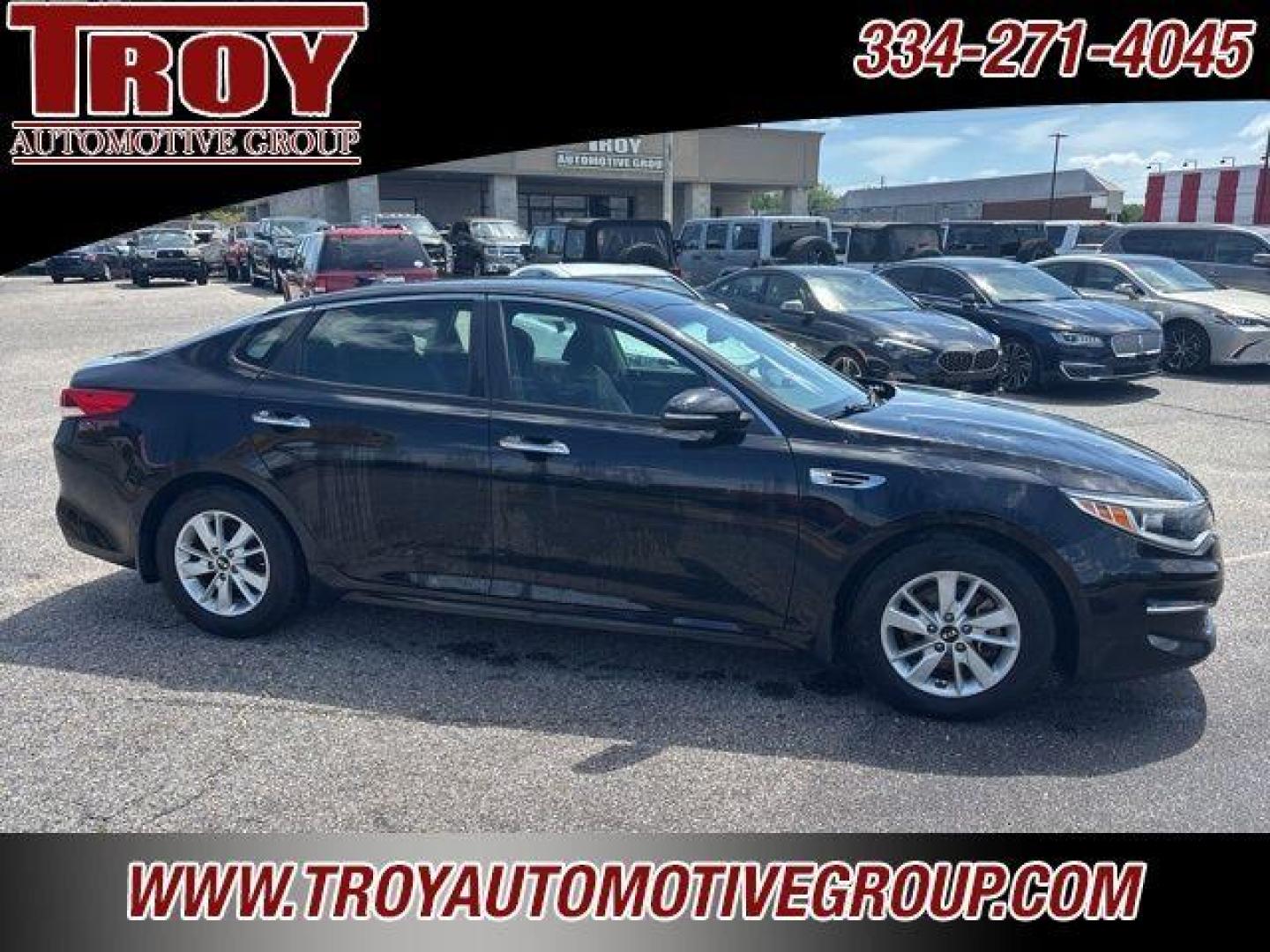2016 Ebony Black /Black Kia Optima LX (5XXGT4L35GG) with an 2.4L I4 DGI DOHC engine, Automatic transmission, located at 6812 Atlanta Hwy, Montgomery, AL, 36117, (334) 271-4045, 32.382118, -86.178673 - Recent Arrival! New Price!<br>Alloys!!<br>Just Serviced!!<br><br>Ebony Black 2016 Kia Optima LX FWD 2.4L I4 DGI DOHC 6-Speed Automatic with Sportmatic<br><br>Financing Available---Top Value for Trades.<br><br>Odometer is 5000 miles below market average! 24/35 City/Highway MPG<br><br><br>Awards:<br> - Photo#10