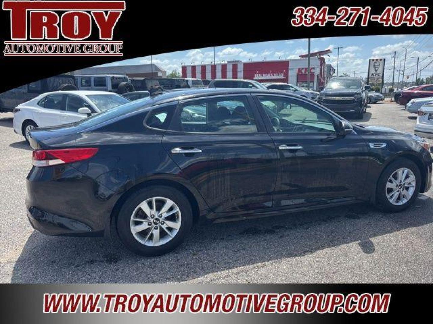 2016 Ebony Black /Black Kia Optima LX (5XXGT4L35GG) with an 2.4L I4 DGI DOHC engine, Automatic transmission, located at 6812 Atlanta Hwy, Montgomery, AL, 36117, (334) 271-4045, 32.382118, -86.178673 - Recent Arrival! New Price!<br>Alloys!!<br>Just Serviced!!<br><br>Ebony Black 2016 Kia Optima LX FWD 2.4L I4 DGI DOHC 6-Speed Automatic with Sportmatic<br><br>Financing Available---Top Value for Trades.<br><br>Odometer is 5000 miles below market average! 24/35 City/Highway MPG<br><br><br>Awards:<br> - Photo#11