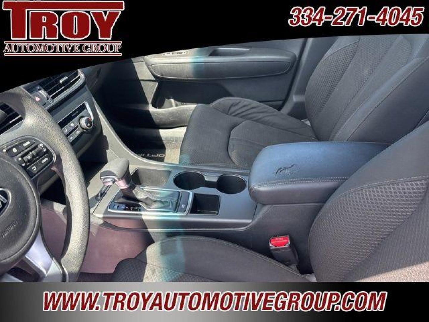 2016 Ebony Black /Black Kia Optima LX (5XXGT4L35GG) with an 2.4L I4 DGI DOHC engine, Automatic transmission, located at 6812 Atlanta Hwy, Montgomery, AL, 36117, (334) 271-4045, 32.382118, -86.178673 - Recent Arrival! New Price!<br>Alloys!!<br>Just Serviced!!<br><br>Ebony Black 2016 Kia Optima LX FWD 2.4L I4 DGI DOHC 6-Speed Automatic with Sportmatic<br><br>Financing Available---Top Value for Trades.<br><br>Odometer is 5000 miles below market average! 24/35 City/Highway MPG<br><br><br>Awards:<br> - Photo#35