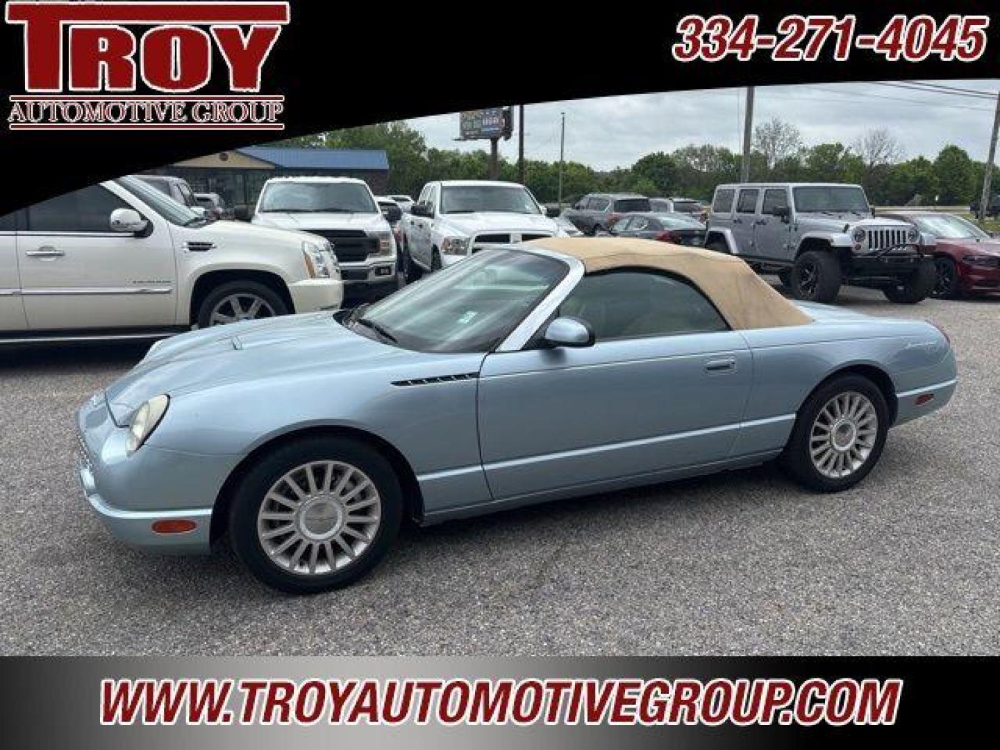 2004 Light Ice Blue Metallic /Light Sand Ford Thunderbird Base (1FAHP60A44Y) with an 3.9L V8 DOHC 32V engine, Automatic transmission, located at 6812 Atlanta Hwy, Montgomery, AL, 36117, (334) 271-4045, 32.382118, -86.178673 - Power Top!!<br>Heated Seats!!<br>Keyless Entry!! - Photo#2