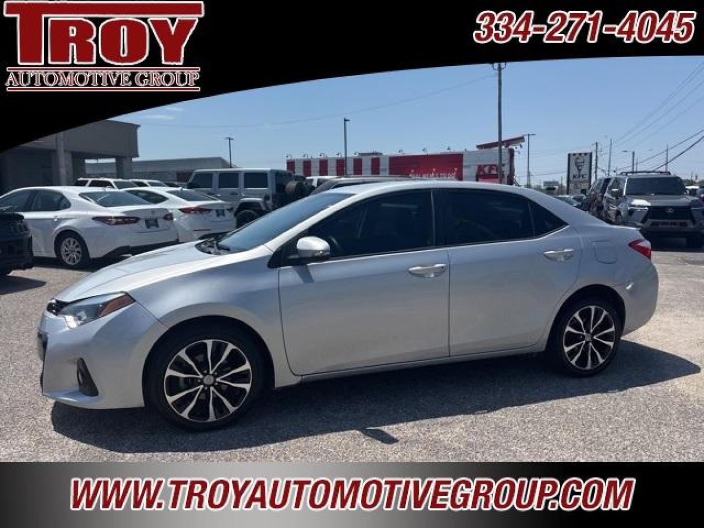 2016 Classic Silver Metallic /Amber/Black Toyota Corolla S (2T1BURHEXGC) with an 1.8L I4 DOHC Dual VVT-i engine, Automatic transmission, located at 6812 Atlanta Hwy, Montgomery, AL, 36117, (334) 271-4045, 32.382118, -86.178673 - Photo#2