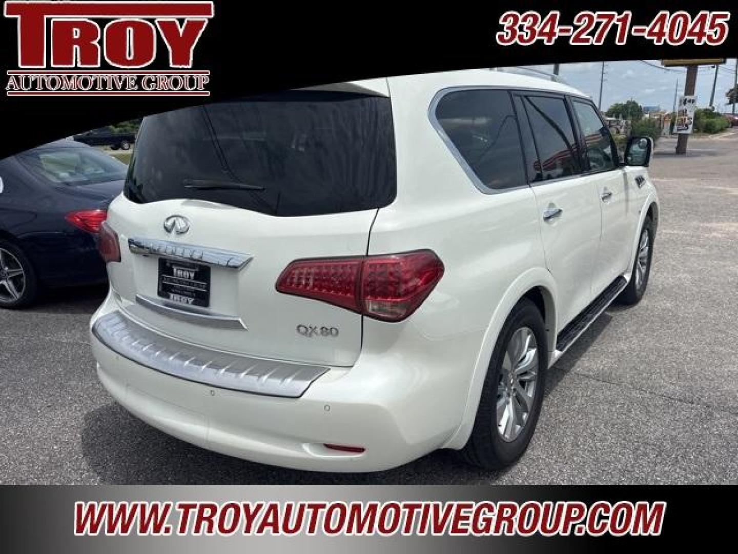 2016 Majestic White /Wheat INFINITI QX80 Base (JN8AZ2NFXG9) with an 5.6L V8 engine, Automatic transmission, located at 6812 Atlanta Hwy, Montgomery, AL, 36117, (334) 271-4045, 32.382118, -86.178673 - Photo#9