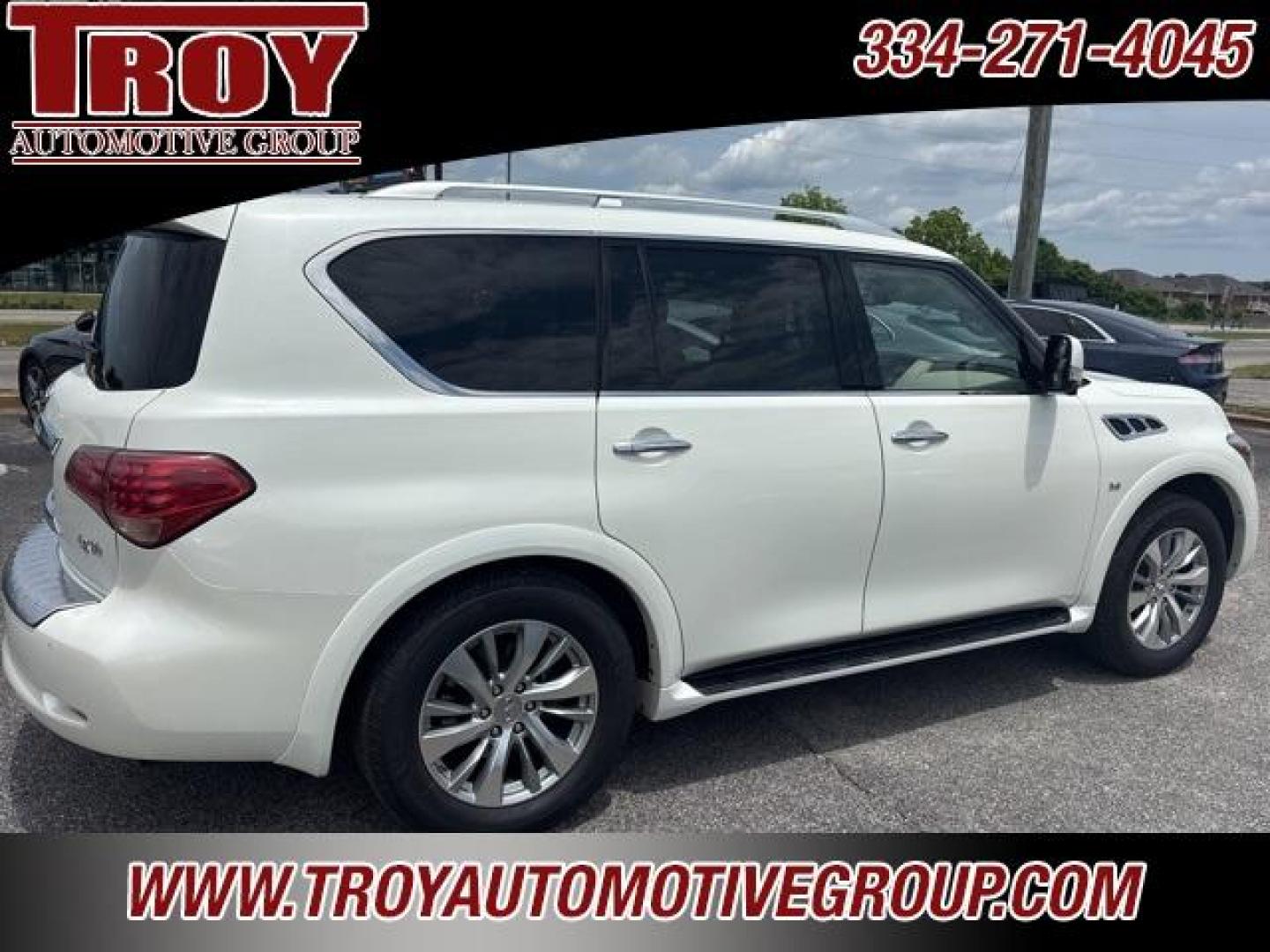 2016 Majestic White /Wheat INFINITI QX80 Base (JN8AZ2NFXG9) with an 5.6L V8 engine, Automatic transmission, located at 6812 Atlanta Hwy, Montgomery, AL, 36117, (334) 271-4045, 32.382118, -86.178673 - Photo#10