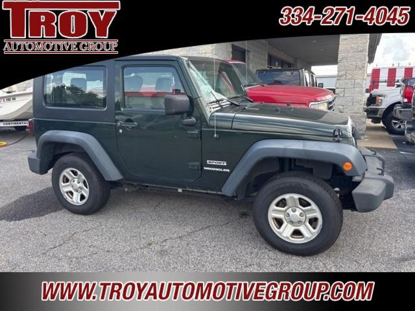 2010 Natural Green Pearlcoat /Gray Jeep Wrangler Sport (1J4AA2D16AL) with an 3.8L V6 SMPI engine, Manual transmission, located at 6812 Atlanta Hwy, Montgomery, AL, 36117, (334) 271-4045, 32.382118, -86.178673 - 1-Owner!!<br>Hard Top!!<br>6-Speed Manual!! - Photo#0