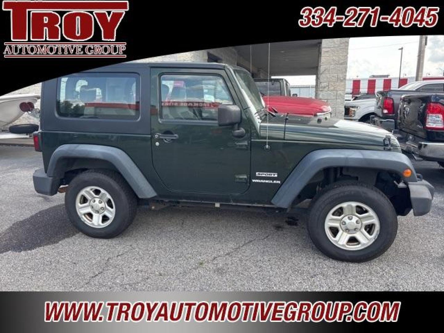 2010 Natural Green Pearlcoat /Gray Jeep Wrangler Sport (1J4AA2D16AL) with an 3.8L V6 SMPI engine, Manual transmission, located at 6812 Atlanta Hwy, Montgomery, AL, 36117, (334) 271-4045, 32.382118, -86.178673 - 1-Owner!!<br>Hard Top!!<br>6-Speed Manual!! - Photo#1