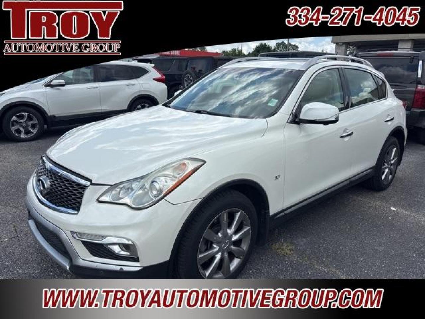 2016 Majestic White /Wheat INFINITI QX50 Base (JN1BJ0RP2GM) with an 3.7L V6 DOHC 24V engine, Automatic transmission, located at 6812 Atlanta Hwy, Montgomery, AL, 36117, (334) 271-4045, 32.382118, -86.178673 - 1-Owner!!<br>2-Master Keys!! - Photo#4