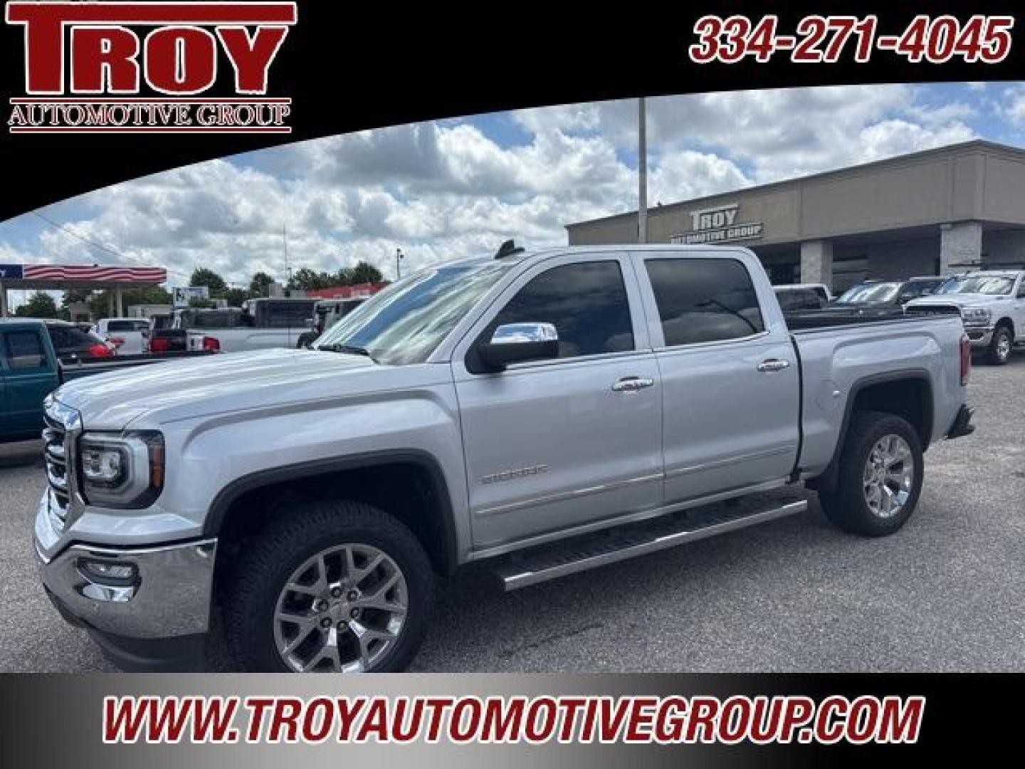 2017 Quicksilver Metallic /Jet Black GMC Sierra 1500 SLT (3GTP1NEC8HG) with an EcoTec3 5.3L V8 engine, Automatic transmission, located at 6812 Atlanta Hwy, Montgomery, AL, 36117, (334) 271-4045, 32.382118, -86.178673 - Recent Arrival!<br>Navigation!!<br>Bose Premium Sound!!<br>Cooled/ Heated Seats!!<br>Tow Package!!<br>Spray N Bedliner!!<br>Dual Power Front Seats!!<br>Remote Start!!<br><br>Quicksilver Metallic 2017 GMC Sierra 1500 SLT RWD EcoTec3 5.3L V8 8-Speed Automatic with Overdrive<br><br>Financing Available- - Photo#1