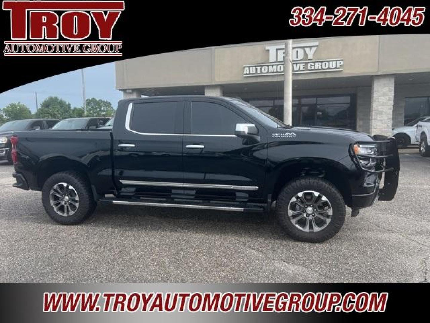 2024 Black /Jet Black/Umber Chevrolet Silverado 1500 High Country (1GCUDJE86RZ) with an 3.0L I6 engine, Automatic transmission, located at 6812 Atlanta Hwy, Montgomery, AL, 36117, (334) 271-4045, 32.382118, -86.178673 - 2024' Chevrolet Silverado 1500 High Country Z-71 4x4,3.0ltr Duramax Diesel, 23k miles, 3.5'' Rough Country Lift, 35x12.5x20 Nitto Ridge Grappler tires, Sunroof, Ranch Hand brush guard, Technology Pkg (heads up display), Heated and Ventilated front seats, Clean Carfax no apologies! Feel free to call - Photo#0