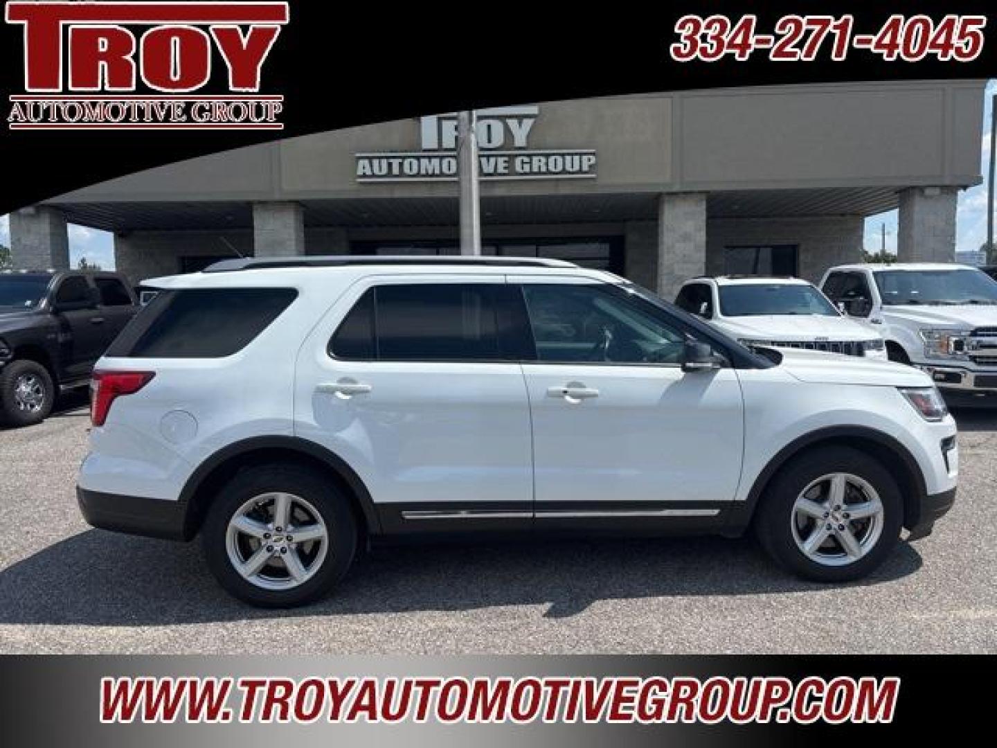 2018 Oxford White /Ebony Black Ford Explorer XLT (1FM5K7D8XJG) with an 3.5L V6 Ti-VCT engine, Automatic transmission, located at 6812 Atlanta Hwy, Montgomery, AL, 36117, (334) 271-4045, 32.382118, -86.178673 - 2nd Row Buckets!!<br>3rd Seat!!<br>Heated Leather Seats!!<br>2-Masters Keys w/Remote Start!!<br><br>Recent Arrival! Priced below KBB Fair Purchase Price!<br><br>Oxford White 2018 Ford Explorer XLT FWD 3.5L V6 Ti-VCT 6-Speed Automatic with Select-Shift<br><br>Financing Available---Top Value for Trade - Photo#0